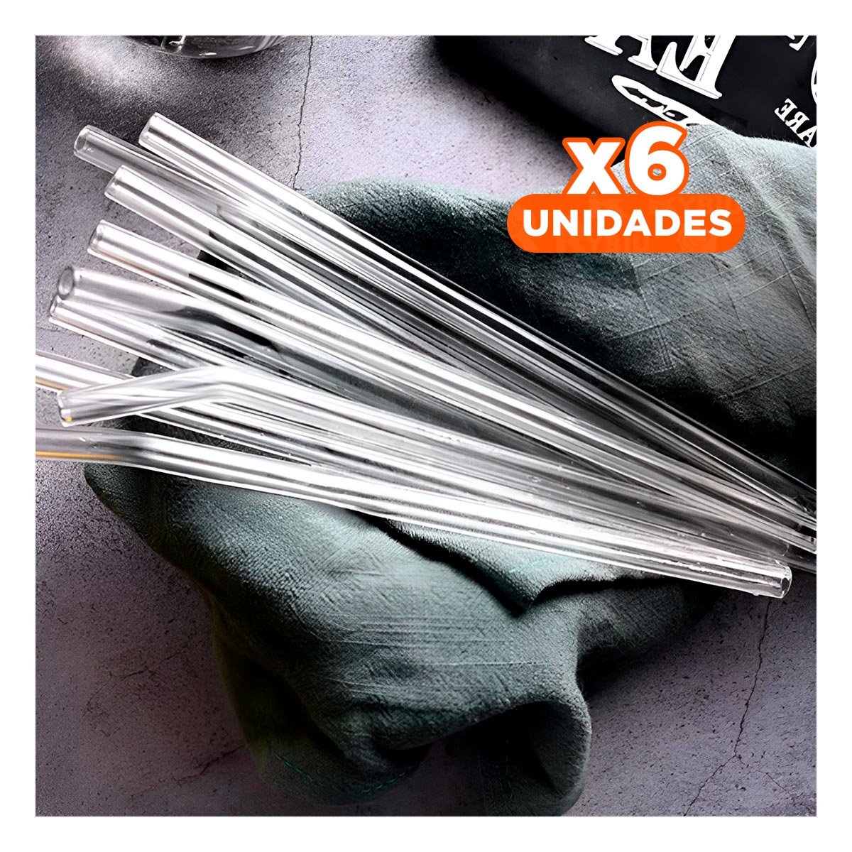 PACK6 REUTILIZABLE SORBETE DE VIDRIO COD 574 TRANSPARENTE PARA COCINA ACTUAL Y+PAPEL REGALO - 1