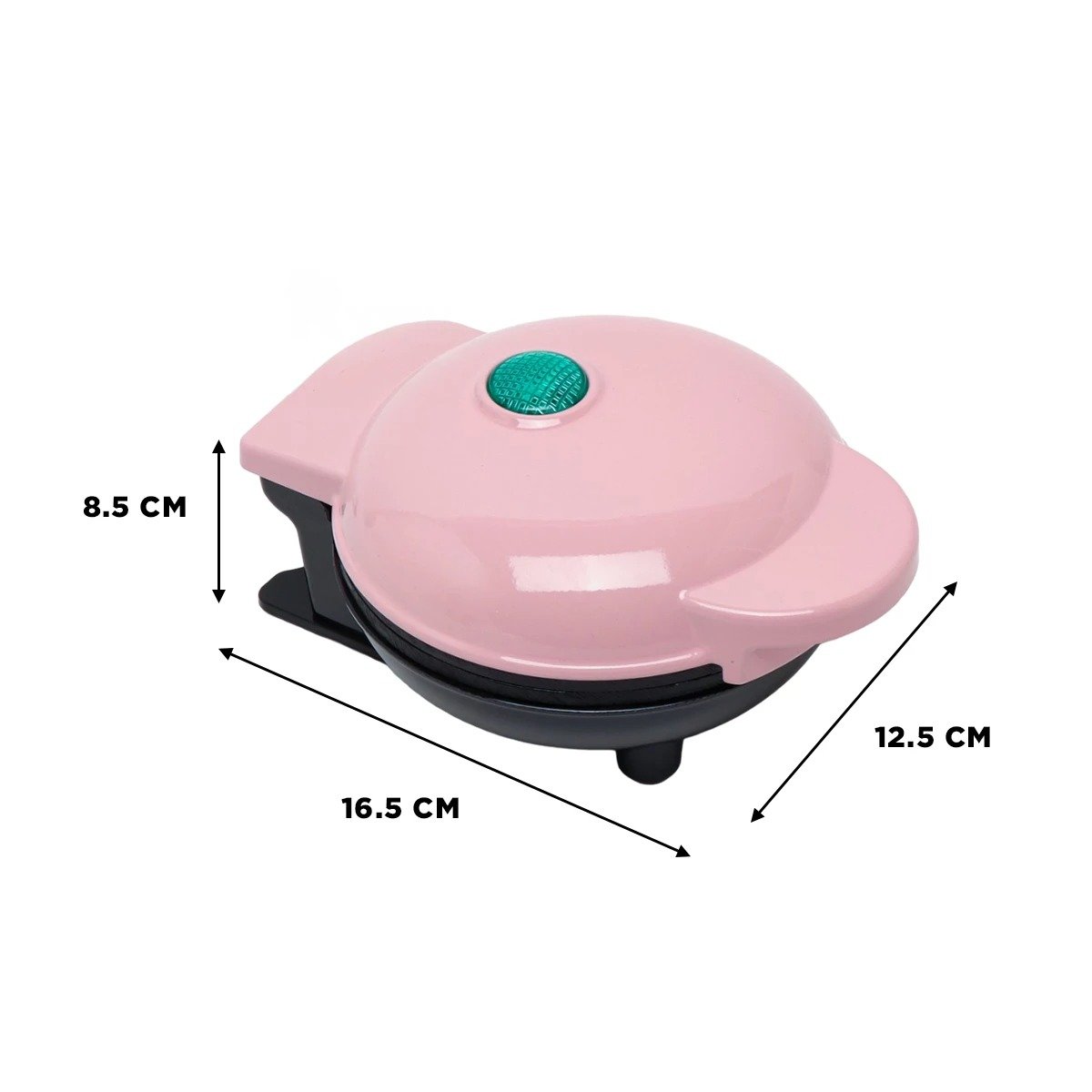 MINI WAFLERA CIRCULAR ROSADO PARA COCINA HOGAR Y PREPARACION DE WAFFLES CASEROS - 4