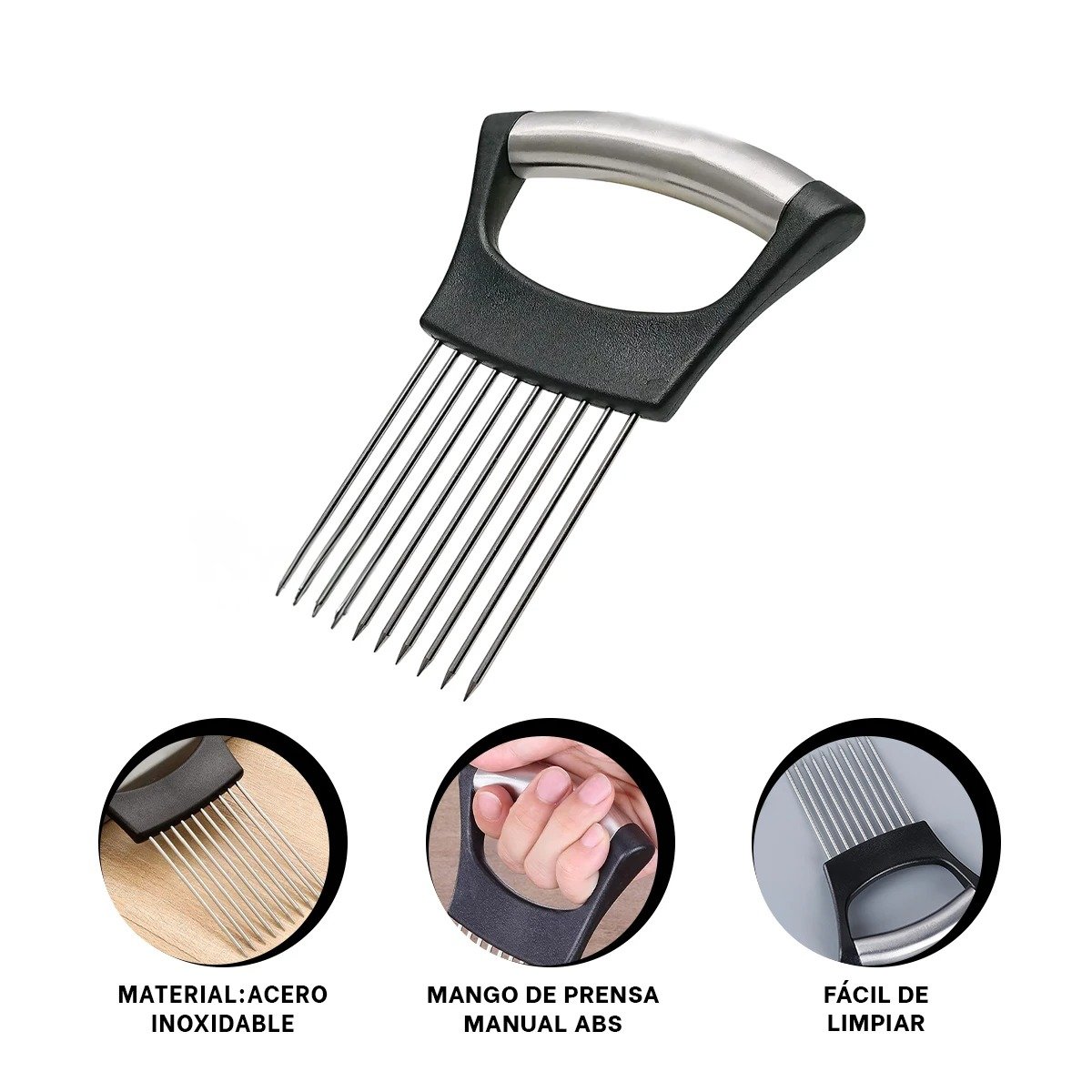 REVANADOR DE AGUJAS PARA FRUTAS Y VERDURAS CON MANGO ANTIDESLIZANTE Y SEGURO Y+PAPEL REGALO - 5