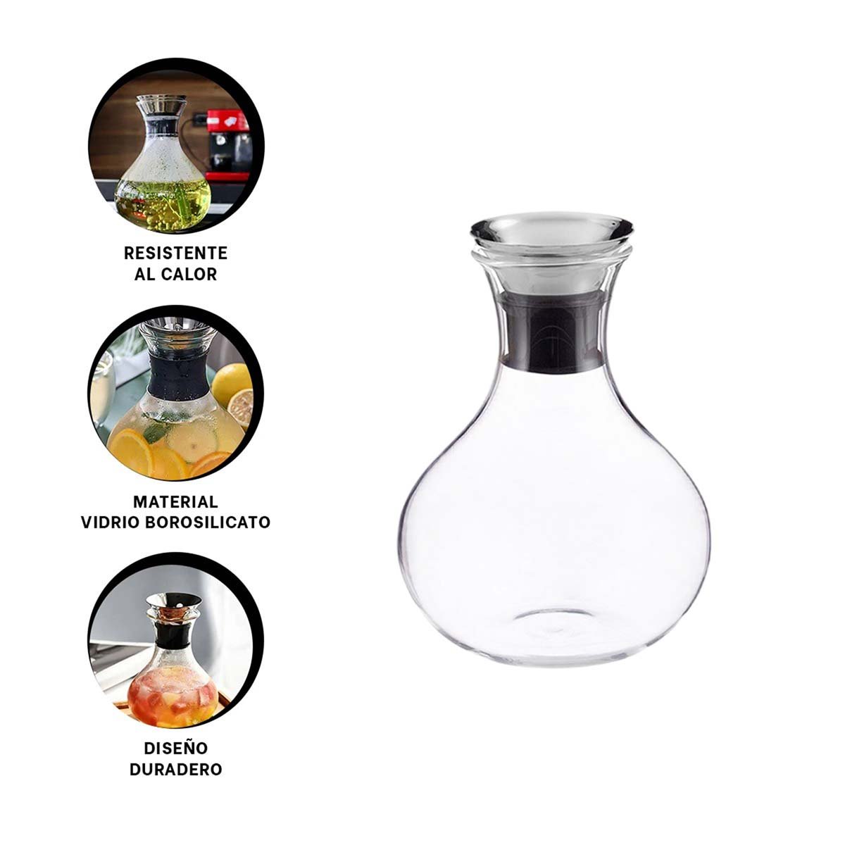 BLANCO JARRA FUJI 1600 ML TRANSPARENTE CON TAPA COMPLEMENTO COCINA Y+POST IT - 5