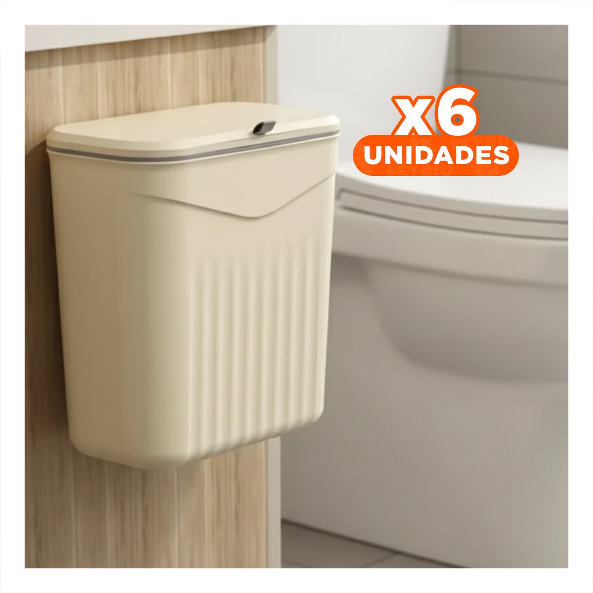 PACK6 RECIPIENTE COLGANTE BEIGE FUNCIONAL Y DECORATIVO PARA COCINA Y+PAPEL REGALO - 1