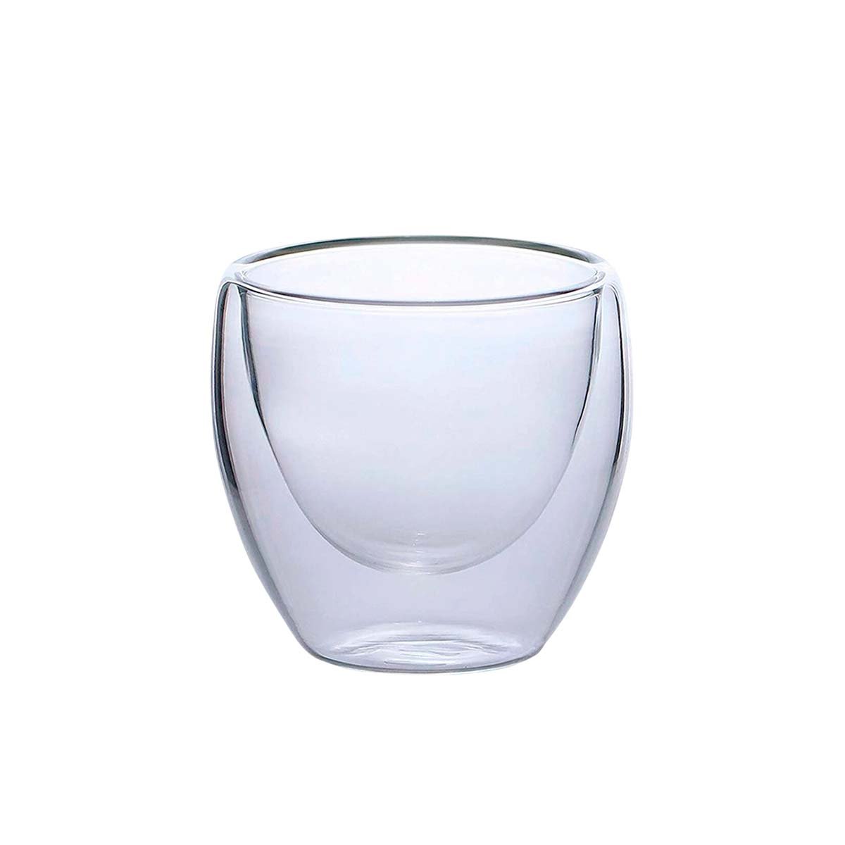 PACK2 CASA VASO DOBLE CAPA 460 ML TRANSPARENTE COMPLEMENTO BLANCO MODERNO Y+REGALO STICKER - 2