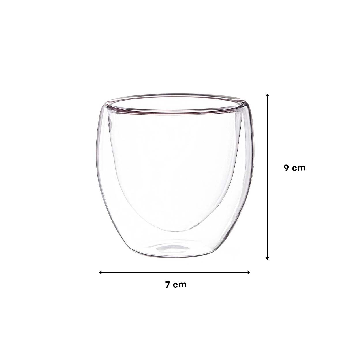 PACK2 CASA VASO DOBLE CAPA 460 ML TRANSPARENTE COMPLEMENTO BLANCO MODERNO Y+REGALO STICKER - 4