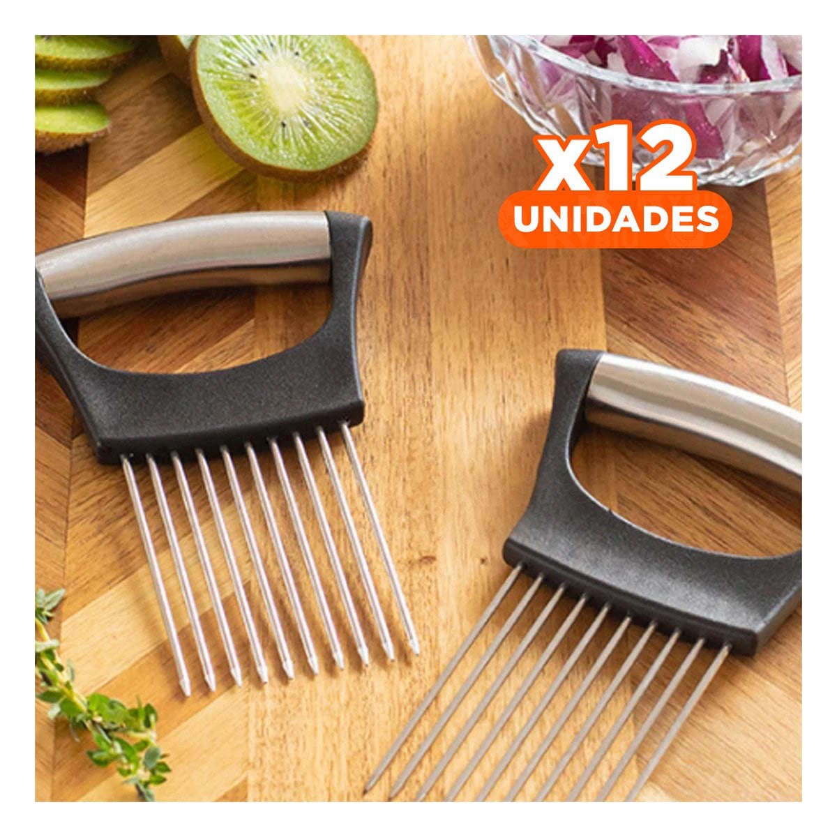 PACK12 INSTRUMENTO DE AGUJAS PARA FRUTAS Y VERDURAS PARA COCINA Y CORTES Y+PAPEL REGALO - 1