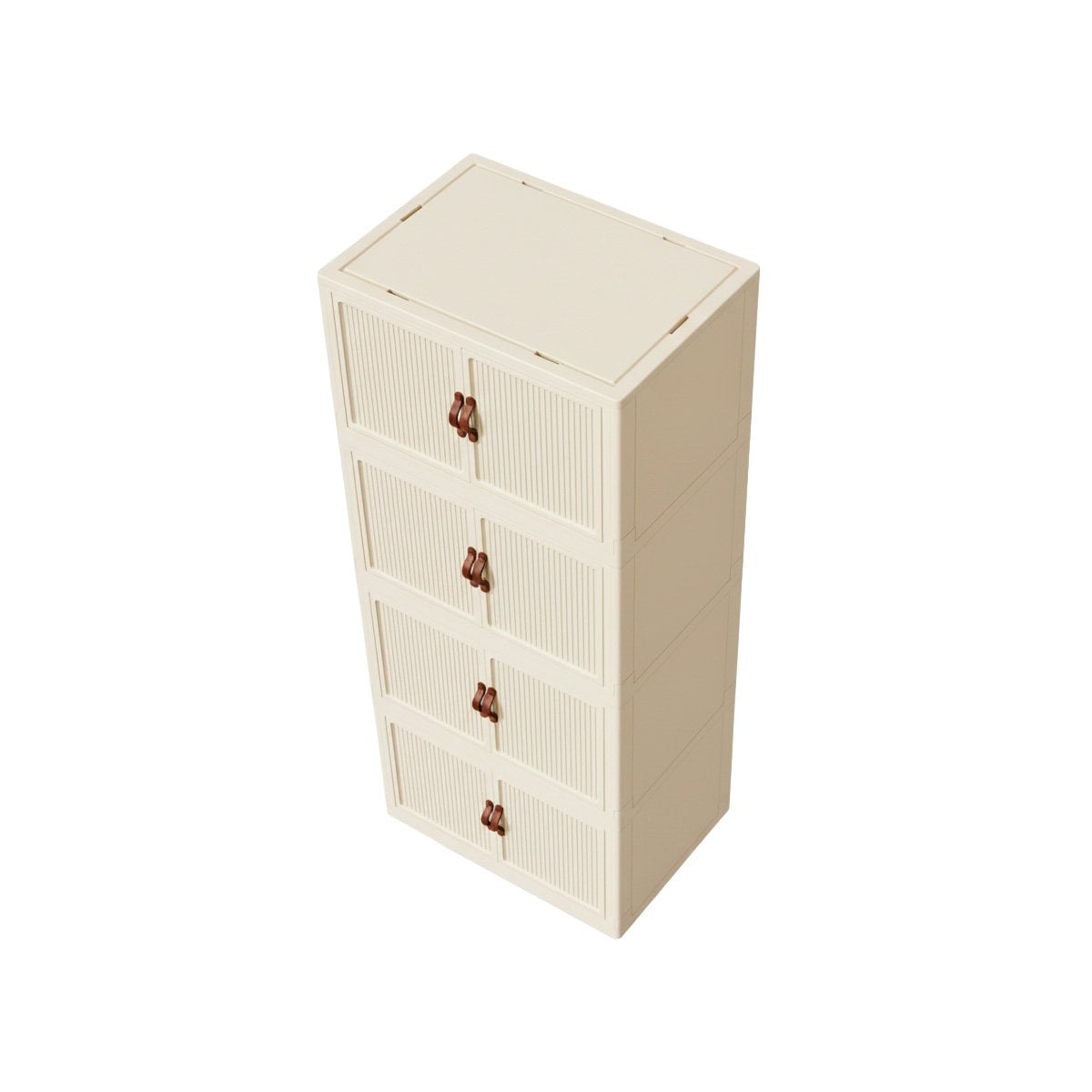 ROPERO PLEGABLE 4 NIVELES BEIGE ORGANIZADOR DE ROPA PARA HABITACION Y+LIGAS REGALO - 5