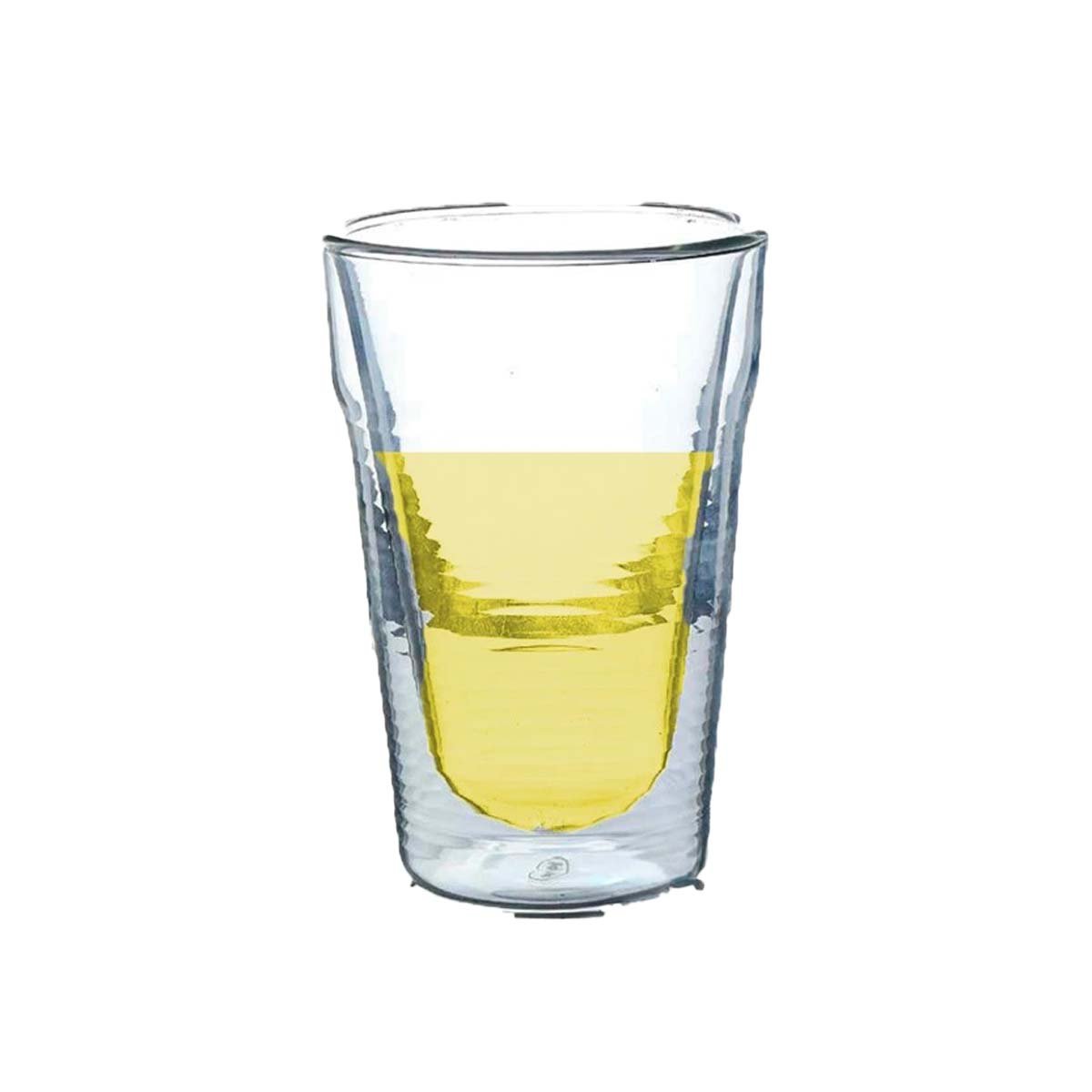 PACK2 JARRO 260ML DE VIDRIO BOROSILICATO TRANSPARENTE CON DOBLE CAPA ELEGANTE Y+REGALO STICKER - 2