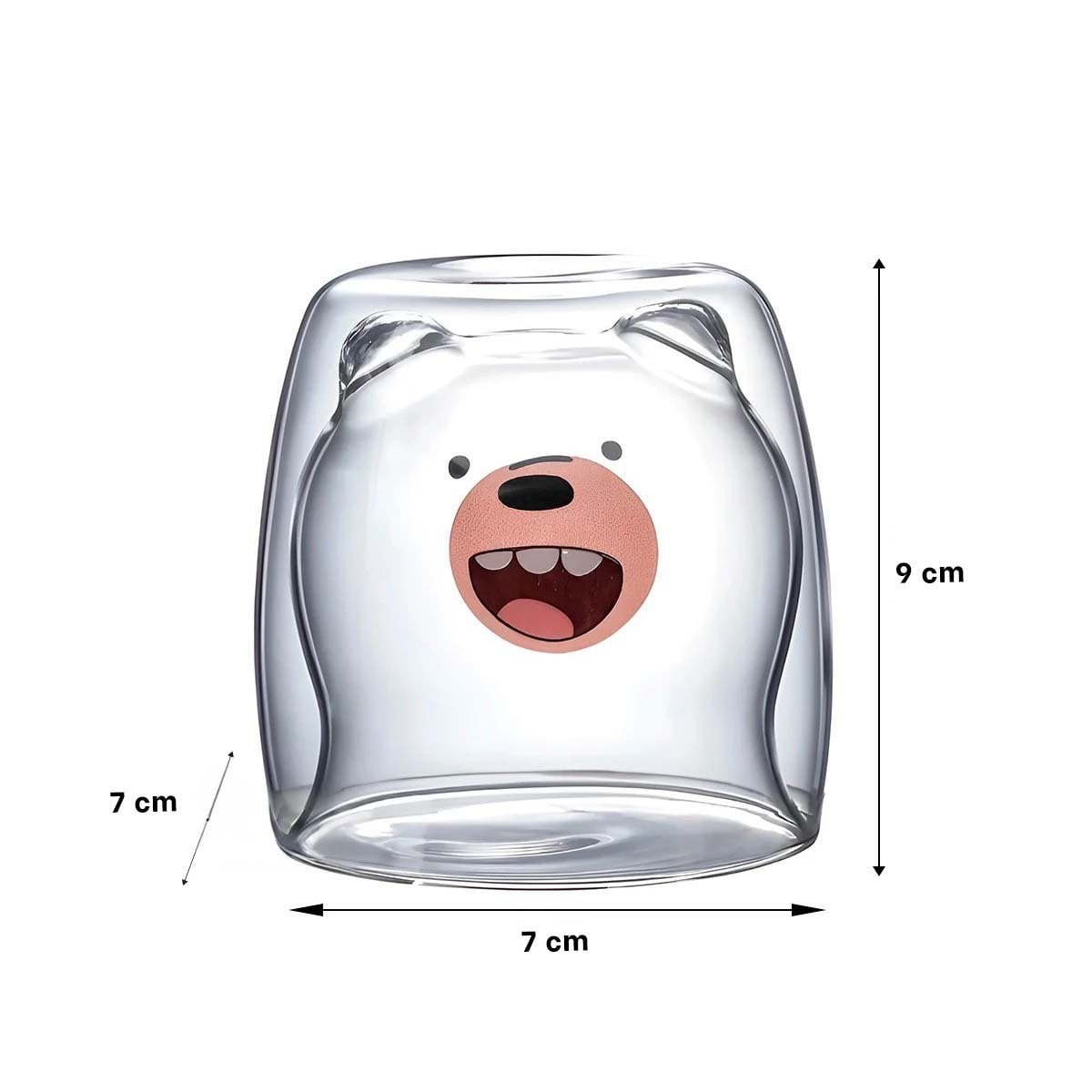 PACK12 TAZA DE VIDRIO BOROSILICATO TRANSPARENTE CON OSO PARDO CON SISTEMA DOBLE CAPA - 4
