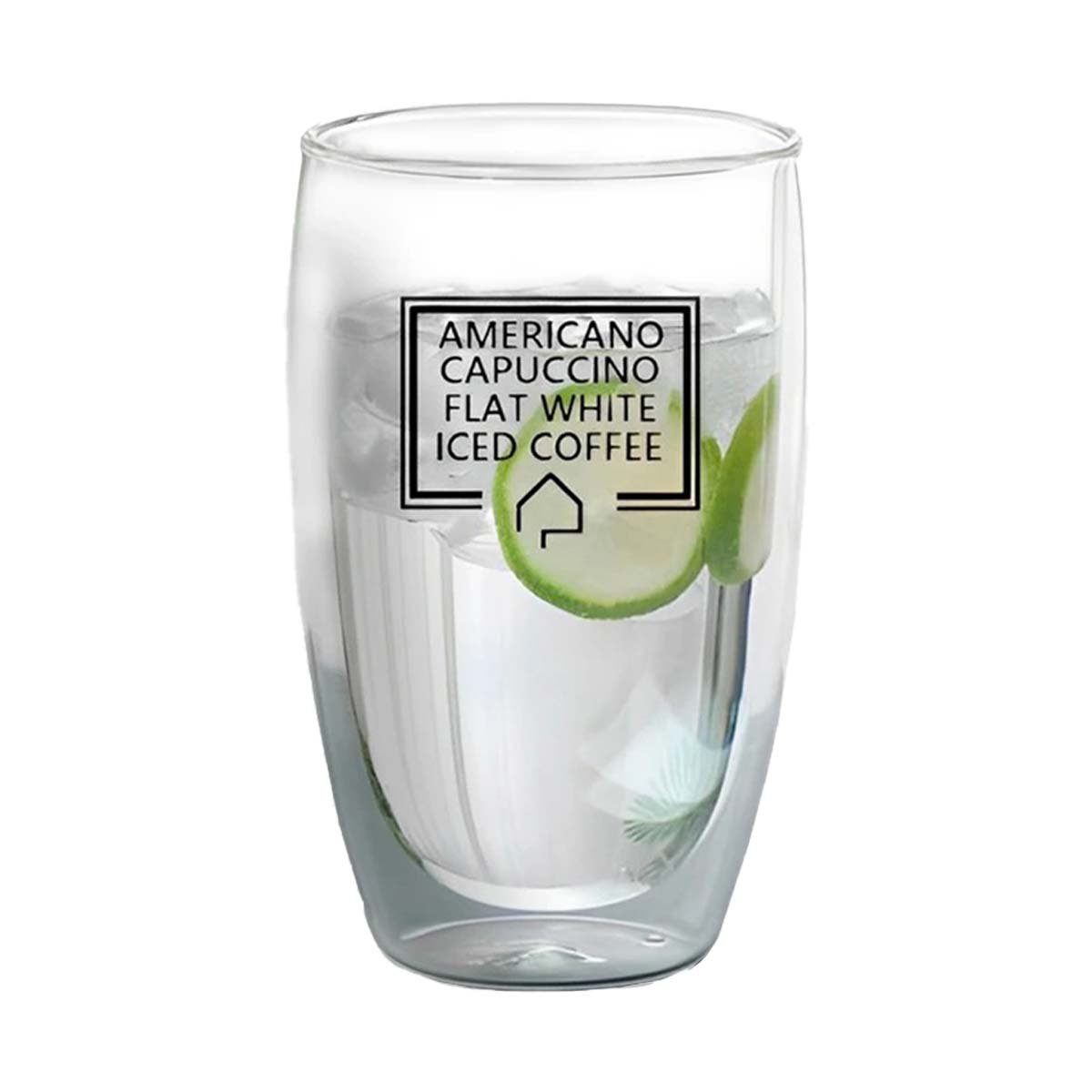 VASO FRAPPUCCINO DE 450 ML EN VIDRIO CON FORMATO DOBLE CAPA COLOR TRANSPARENTE Y+LIGAS REGALO - 5