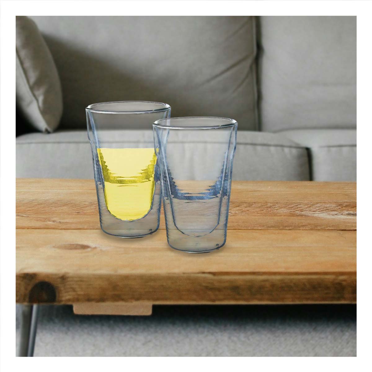 VASO 260ML DE VIDRIO BOROSILICATO TRANSPARENTE CON SISTEMA DOBLE CAPA Y+PAPEL REGALO - 2