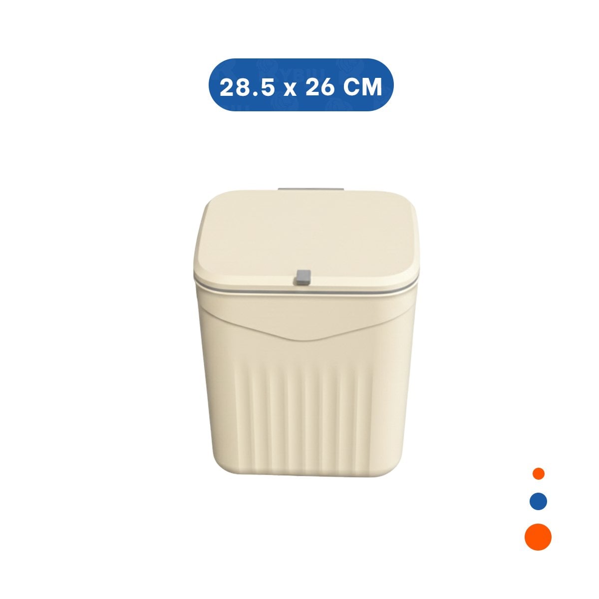 TACHO COLGANTE BEIGE DE BASURA ELEGANTE Y FACIL DE MANTENER Y+LIGAS REGALO - 4