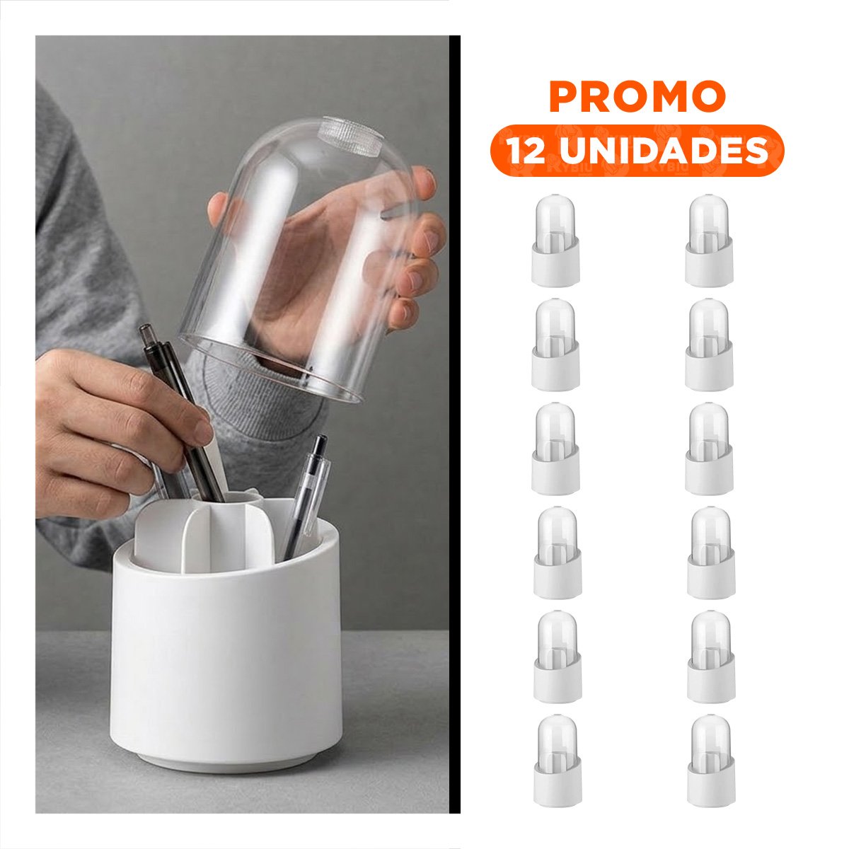 PACK12 BASE GIRATORIA BLANCA DE COSMETICOS PARA ORGANIZAR TOCADOR DIARIO - 1