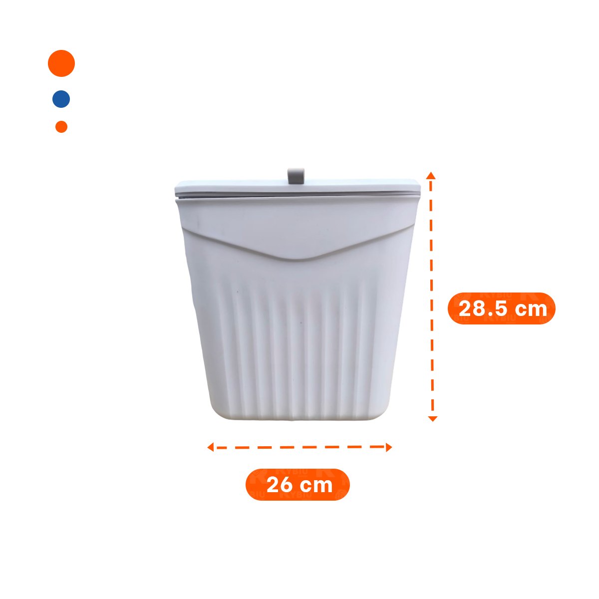 TACHO DE BASURA COLGANTE BLANCO PRACTICO Y DECORATIVO PARA CASA Y+POST IT - 4