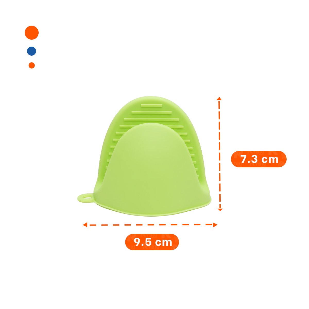 PACK4 PROTECCIONES DE SILICONA VERDE PARA COCINA Y HOGAR 7,3X9,5CM Y+REGALO STICKER - 4