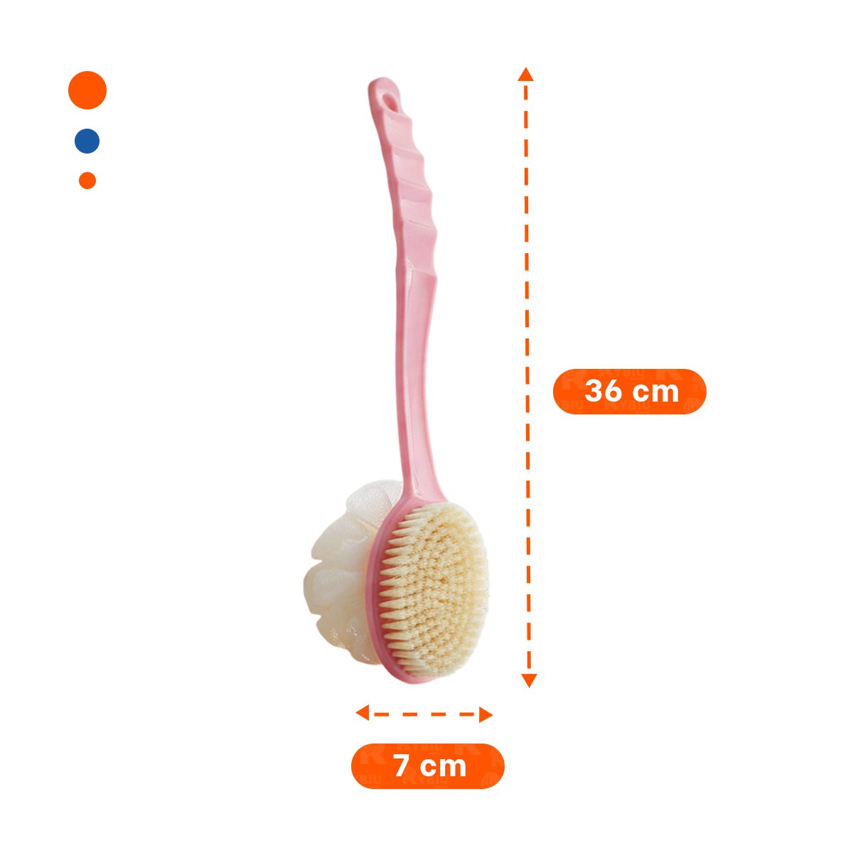 PACK12 REPUESTO DOBLE CABEZALES ROSADO 36CM PARA BANO DIARIO Y+REGALO STICKER - 4