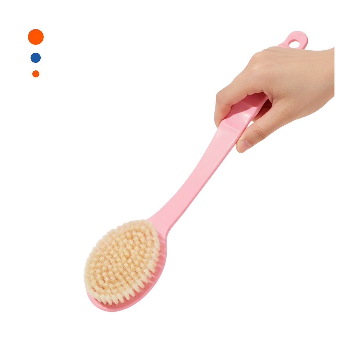 CEPILLO CORPORAL ROSADO UN CABEZAL 36CM PARA RELAJACION DIARIA Y+PAPEL REGALO - 5