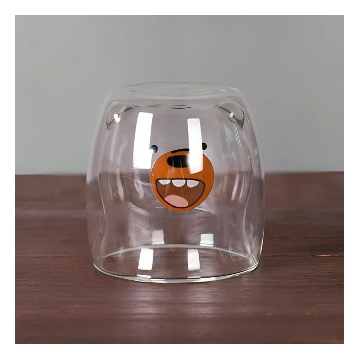 PACK4 JARRO DE VIDRIO BOROSILICATO TRANSPARENTE CON OSO PARDO Y+PAPEL REGALO - 2