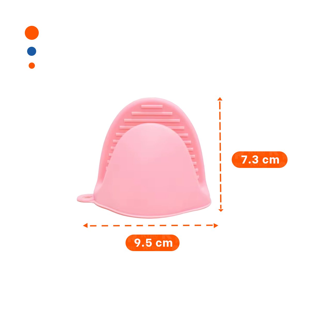 PACK2 MANOPLAS CUBIERTOS DE SILICONA ROSADO PARA PREPARAR ALIMENTOS 7,3X9,5CM Y+REGALO STICKER - 4