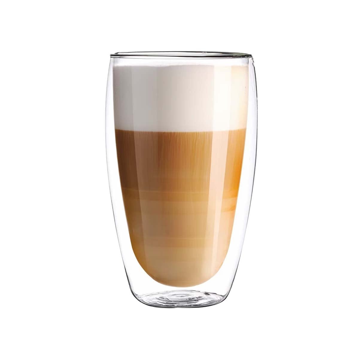 PACK2 JARRO 400ML DE VIDRIO BOROSILICATO TRANSPARENTE CON DOBLE CAPA ELEGANTE Y+REGALO STICKER - 2