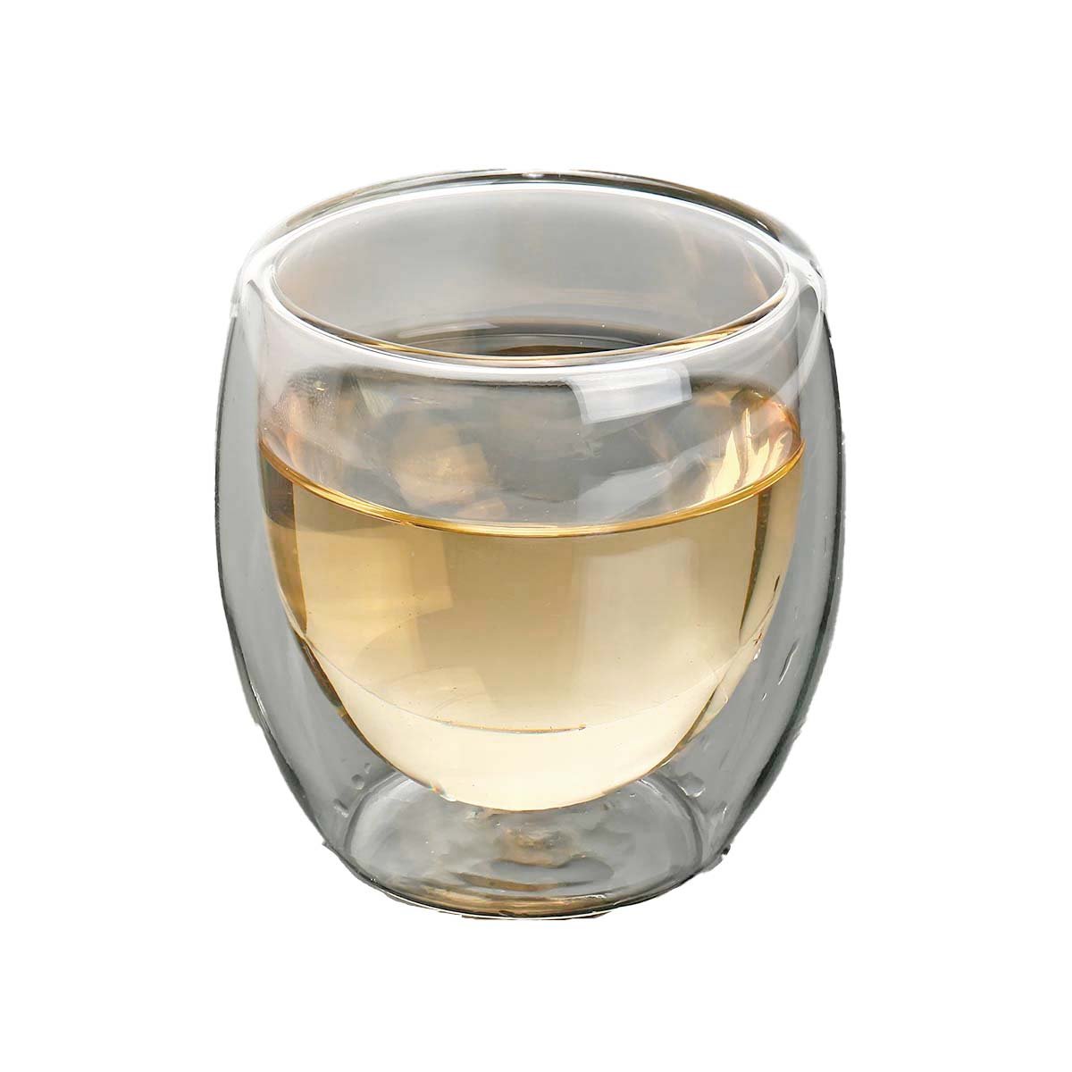 BLANCO VASO DOBLE CAPA 460 ML TRANSPARENTE COMPLEMENTO MODERNO HOGAR Y+REGALO STICKER - 1