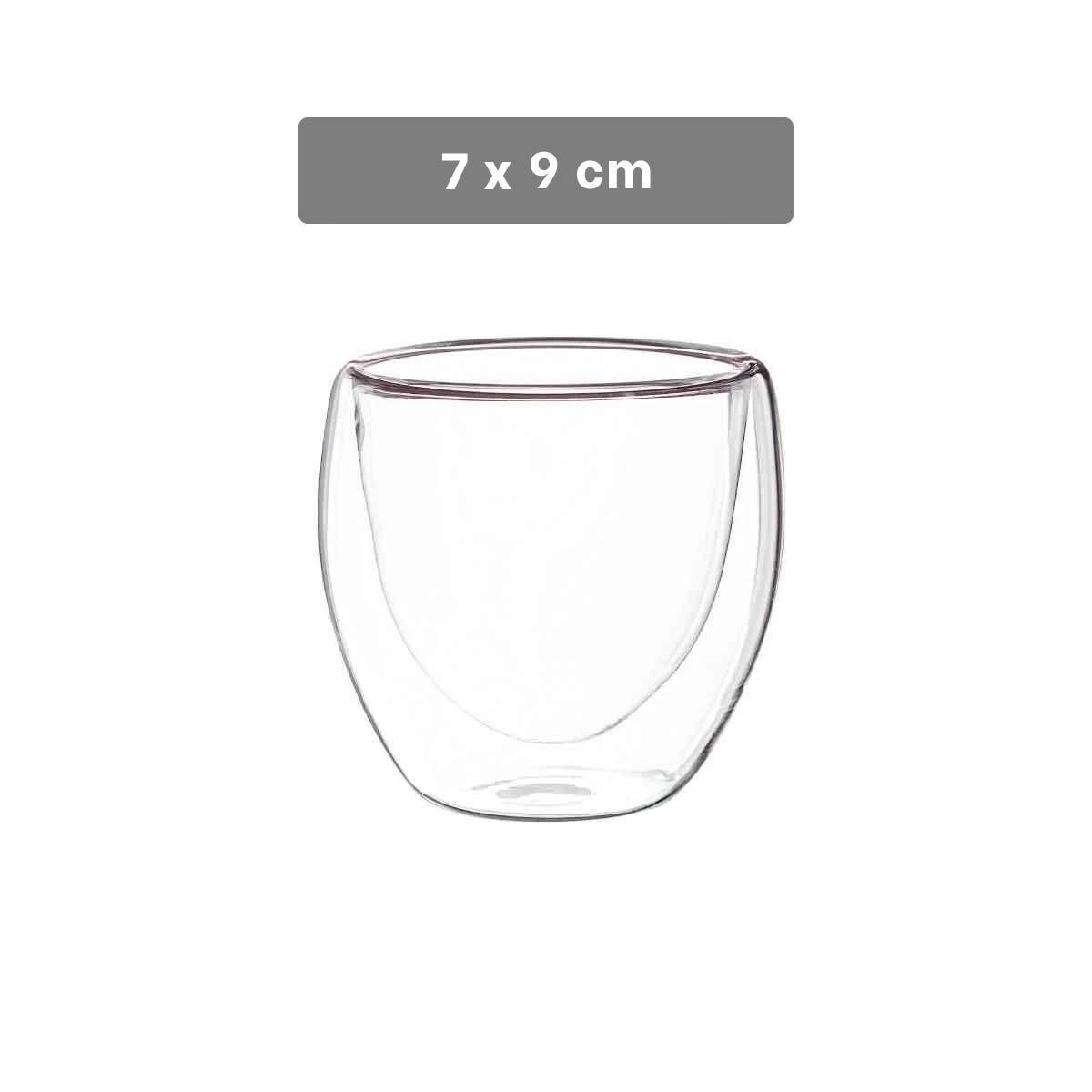 BLANCO VASO DOBLE CAPA 460 ML TRANSPARENTE COMPLEMENTO MODERNO HOGAR Y+REGALO STICKER - 4
