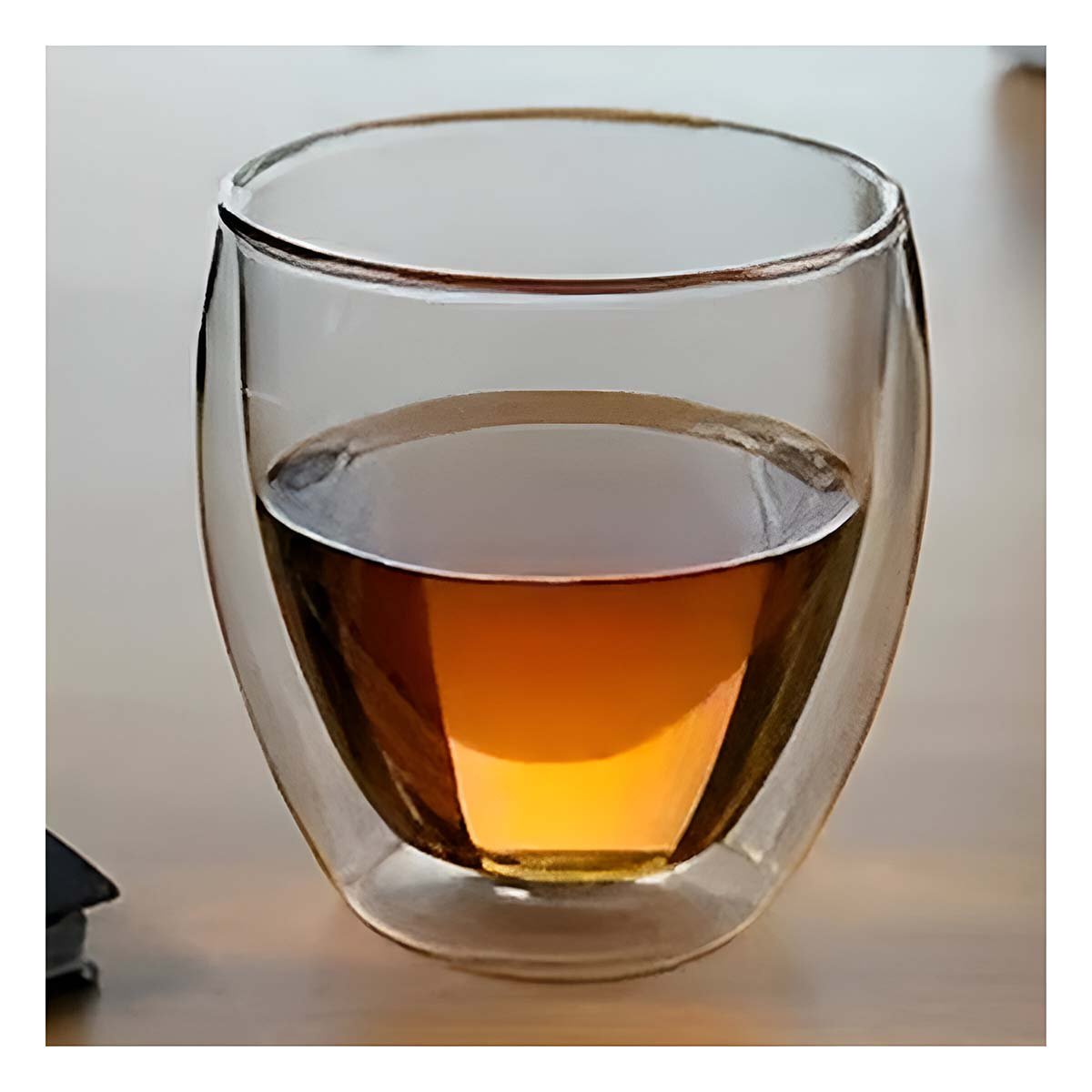 BLANCO VASO DOBLE CAPA 460 ML TRANSPARENTE COMPLEMENTO MODERNO HOGAR Y+REGALO STICKER - 5