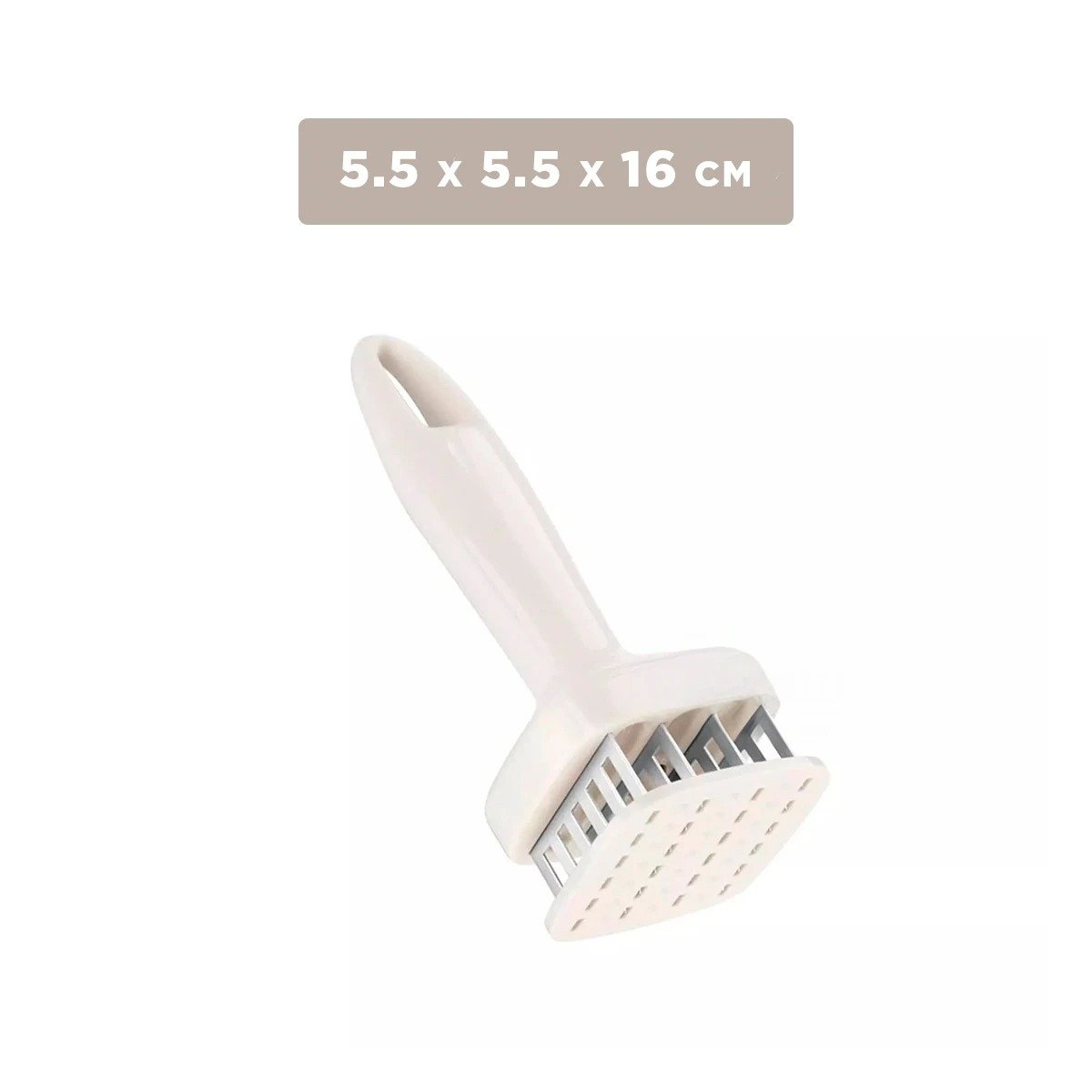 MARTILLO ABLANDADOR DE CARNE BLANCO PARA PREPARACION DE CARNES Y BOCADILLOS Y+LIGAS REGALO - 4