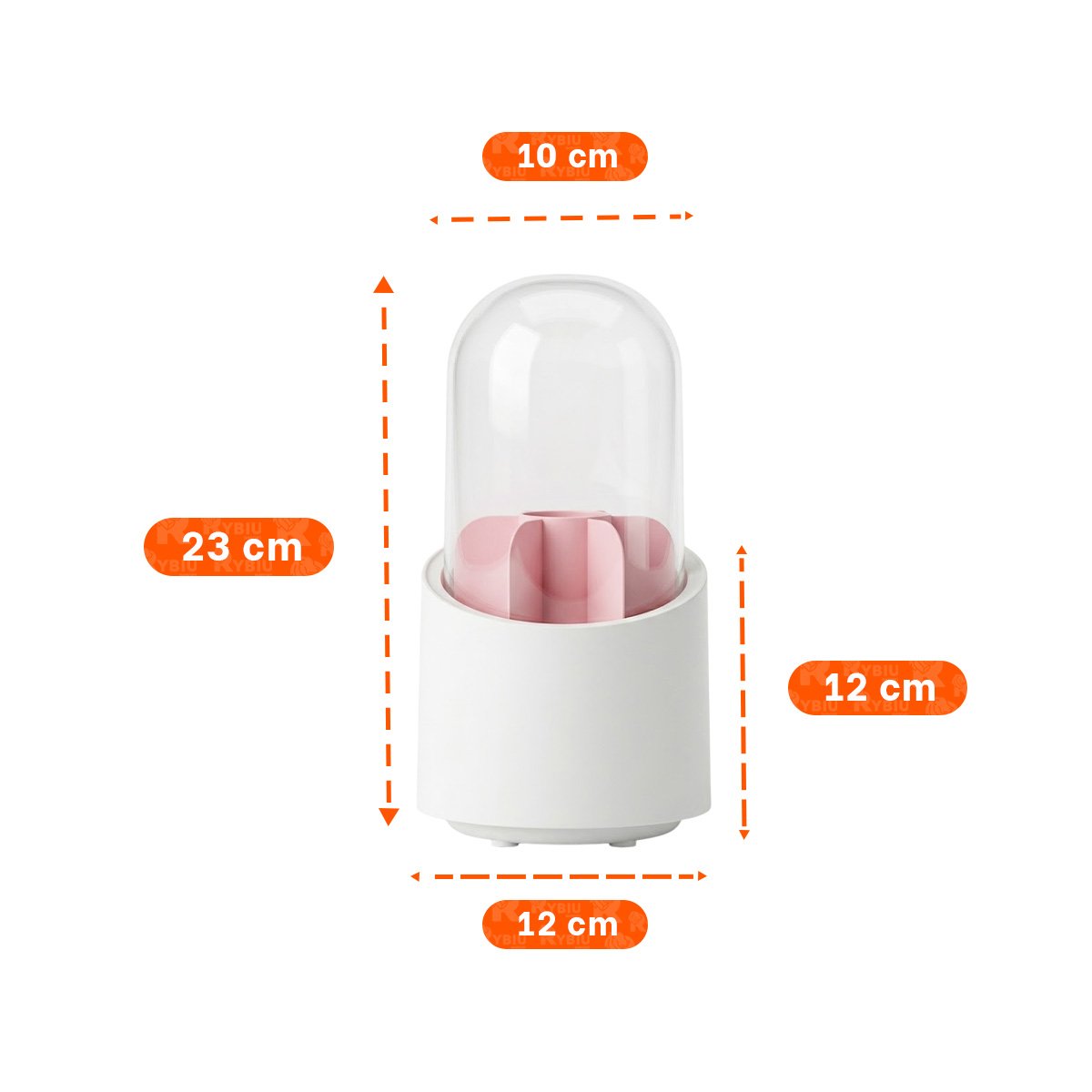 PACK12 PORTA COSMETICOS GIRATORIO ROSADO ORGANIZADOR MULTIUSO DE TOCADOR Y+REGALO STICKER - 4