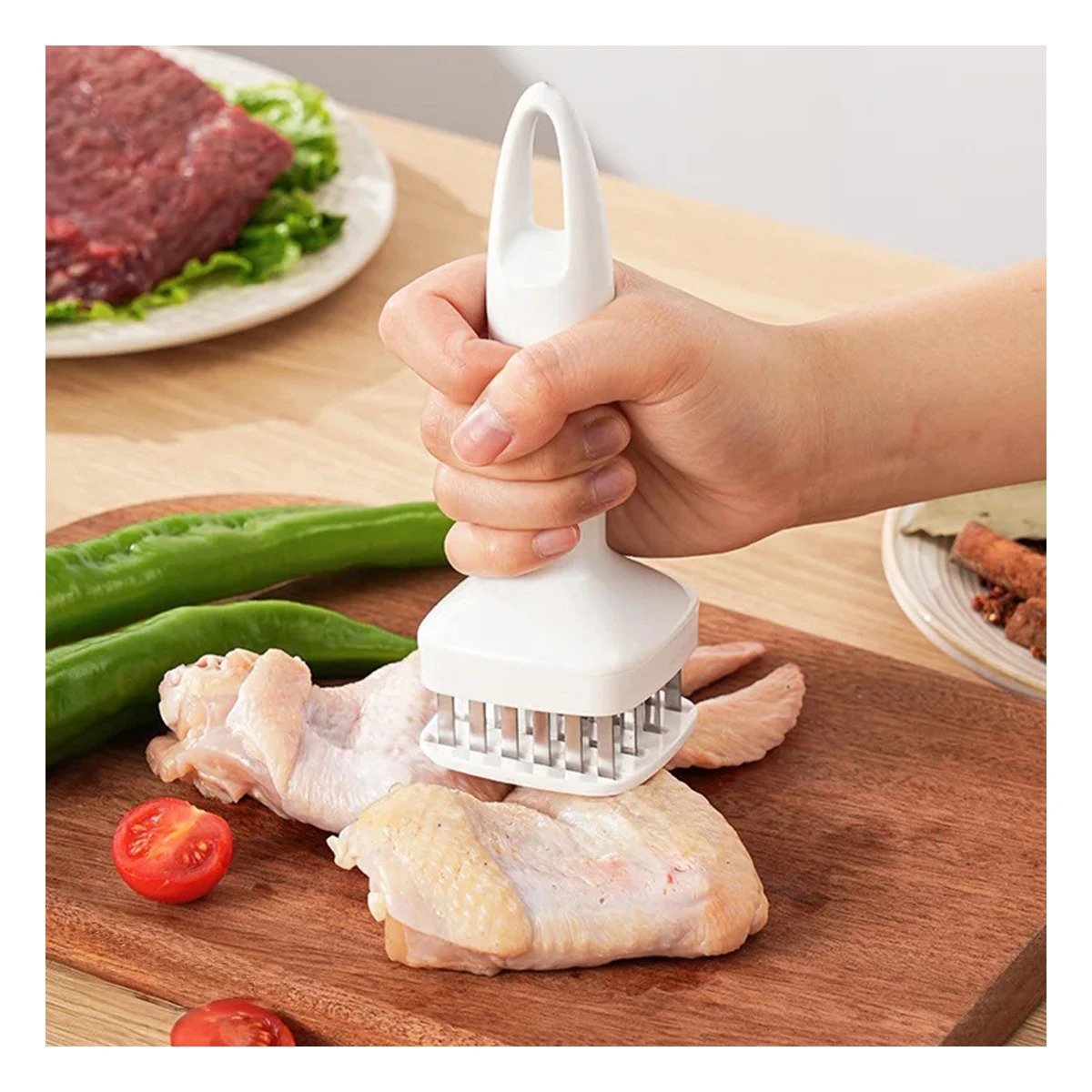 PACK2 APARATO ABLANDADOR DE CARNE COLOR BLANCO COCINA Y PREPARACION DIARIA - 5