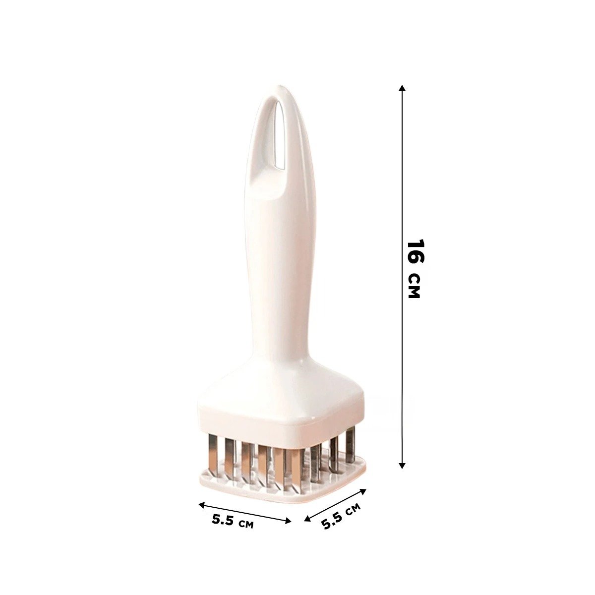 MARTILLO ABLANDADOR DE CARNE BLANCO PARA COCINA Y CORTES UNIFORMES EFICIENTES Y+POST IT - 4