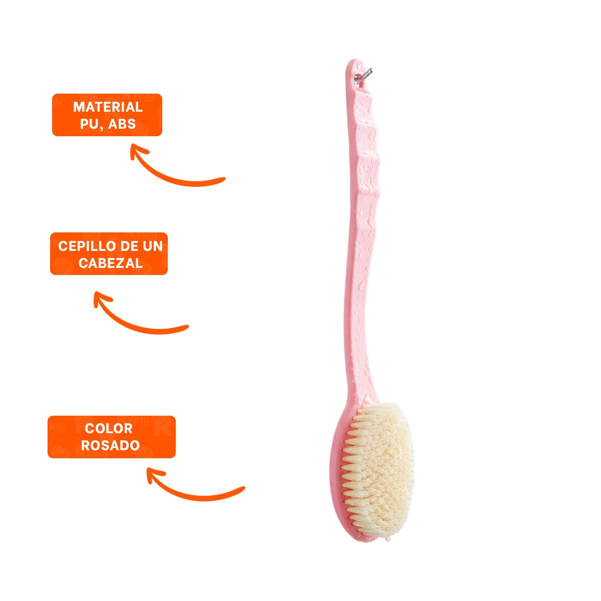 CEPILLO SPA ROSADO 36CM UN CABEZAL PARA HIGIENE Y CONFORT Y+LIGAS REGALO - 5