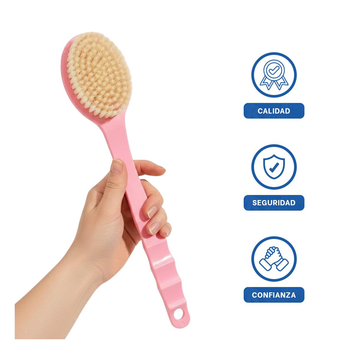 PACK4 ESCOBILLA HIGIENE ROSADO 36CM UN CABEZAL PARA TODO HOGAR Y+PAPEL REGALO - 3