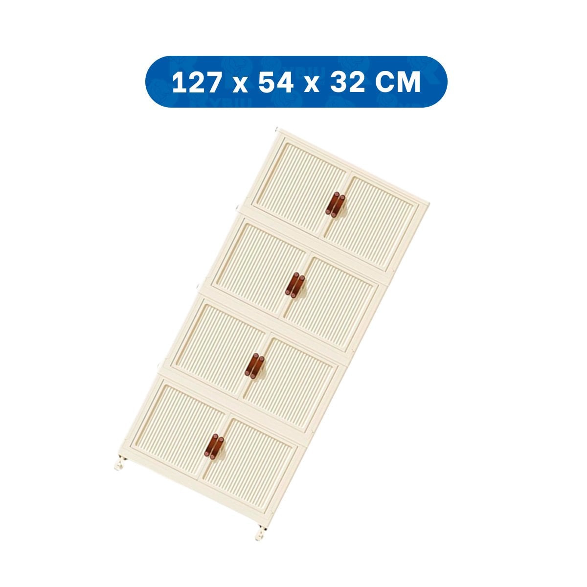 ESTANTE PLEGABLE 4 NIVELES BEIGE ORGANIZADOR DE ROPA Y ACCESORIOS Y+PAPEL REGALO - 4