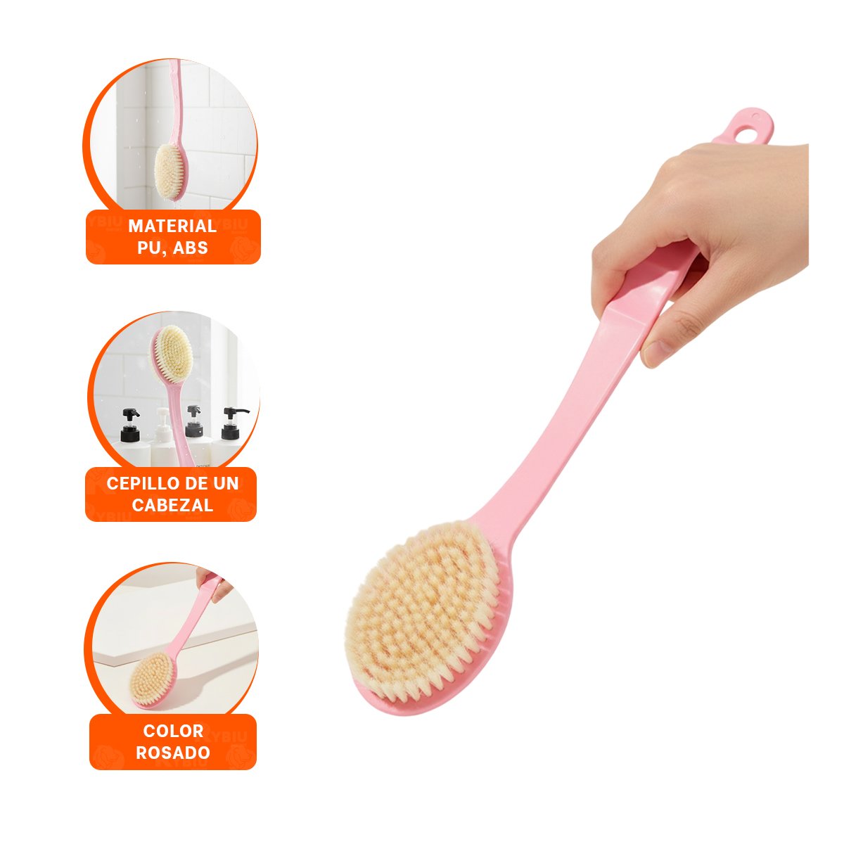 CEPILLO MULTIFUNCION ROSADO 36CM UN CABEZAL PARA USO COTIDIANO Y+POST IT - 5