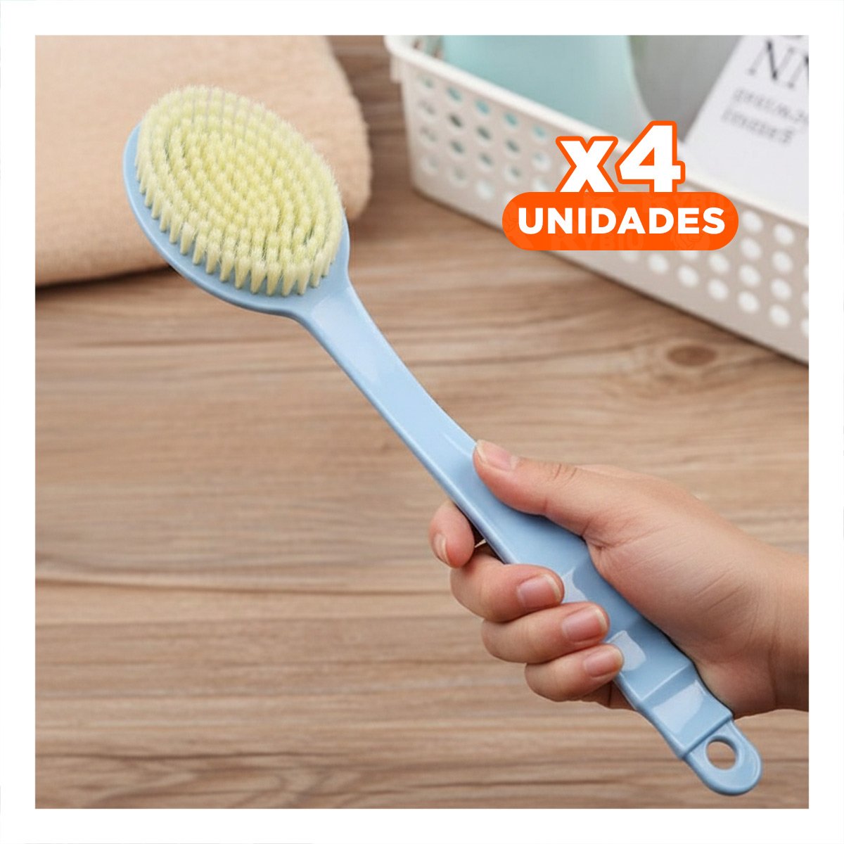 PACK4 ESCOBILLA HIGIENE AZUL 36CM UN CABEZAL PARA TODO HOGAR Y+PAPEL REGALO - 1