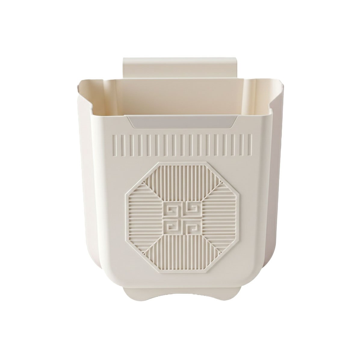 PACK12 BASURERO PLEGABLE PARA PUERTA 22X21X12CM CREMA Y PLOMO PARA COCINA Y+REGALO STICKER - 2
