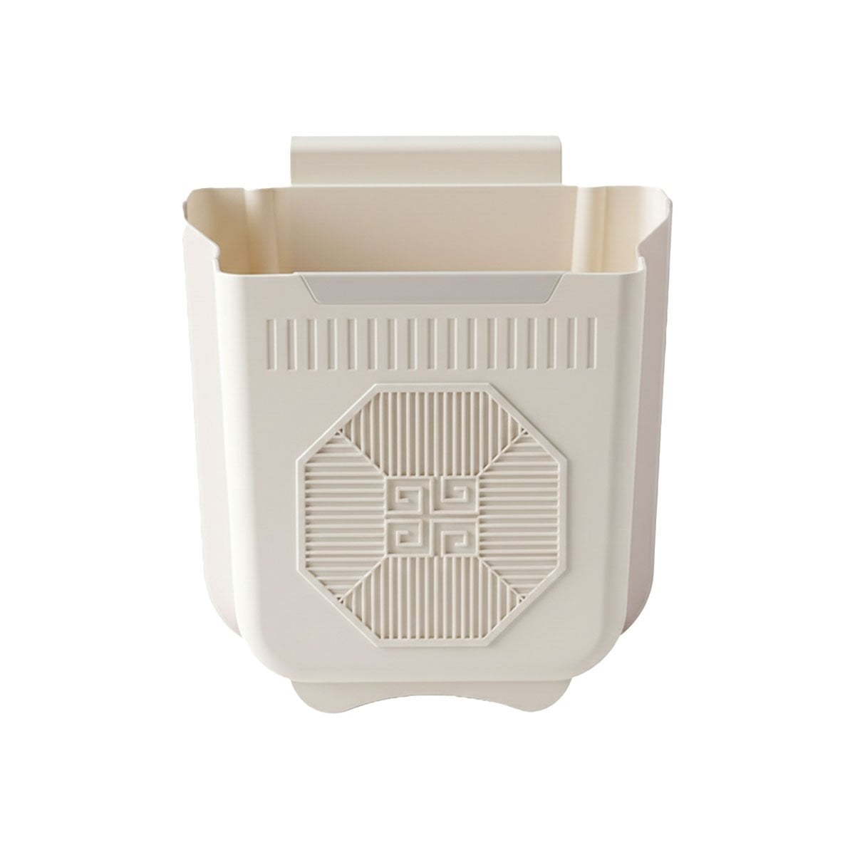 CESTO PLEGABLE PARA PUERTA 26X25,5X15,5CM CREMA Y PLOMO PARA COCINA Y+REGALO STICKER - 1