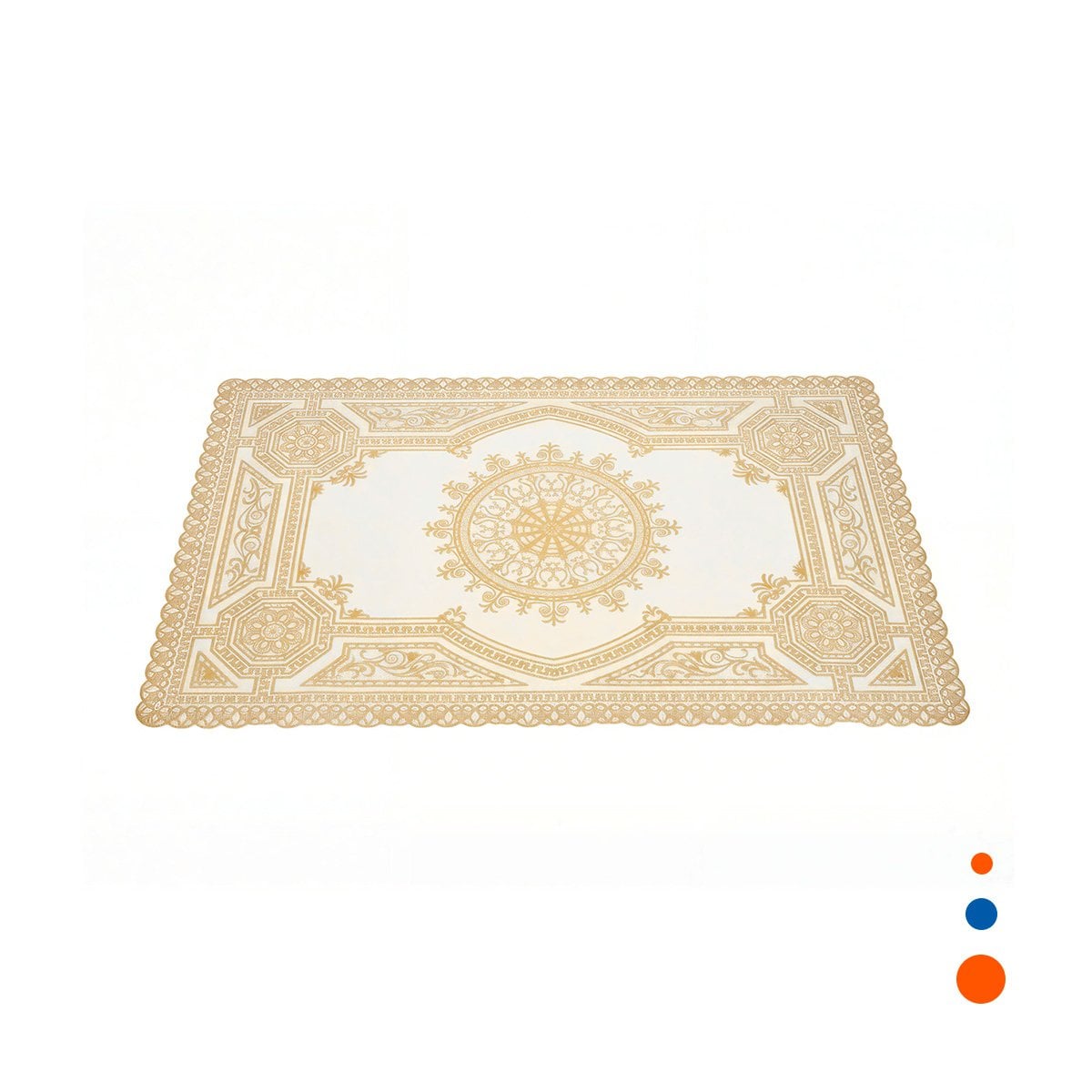 PACK4 CUBIERTA SOFISTICADA DORADA CON MANDALA PARA MESA ELEGANTE Y+PAPEL REGALO - 3