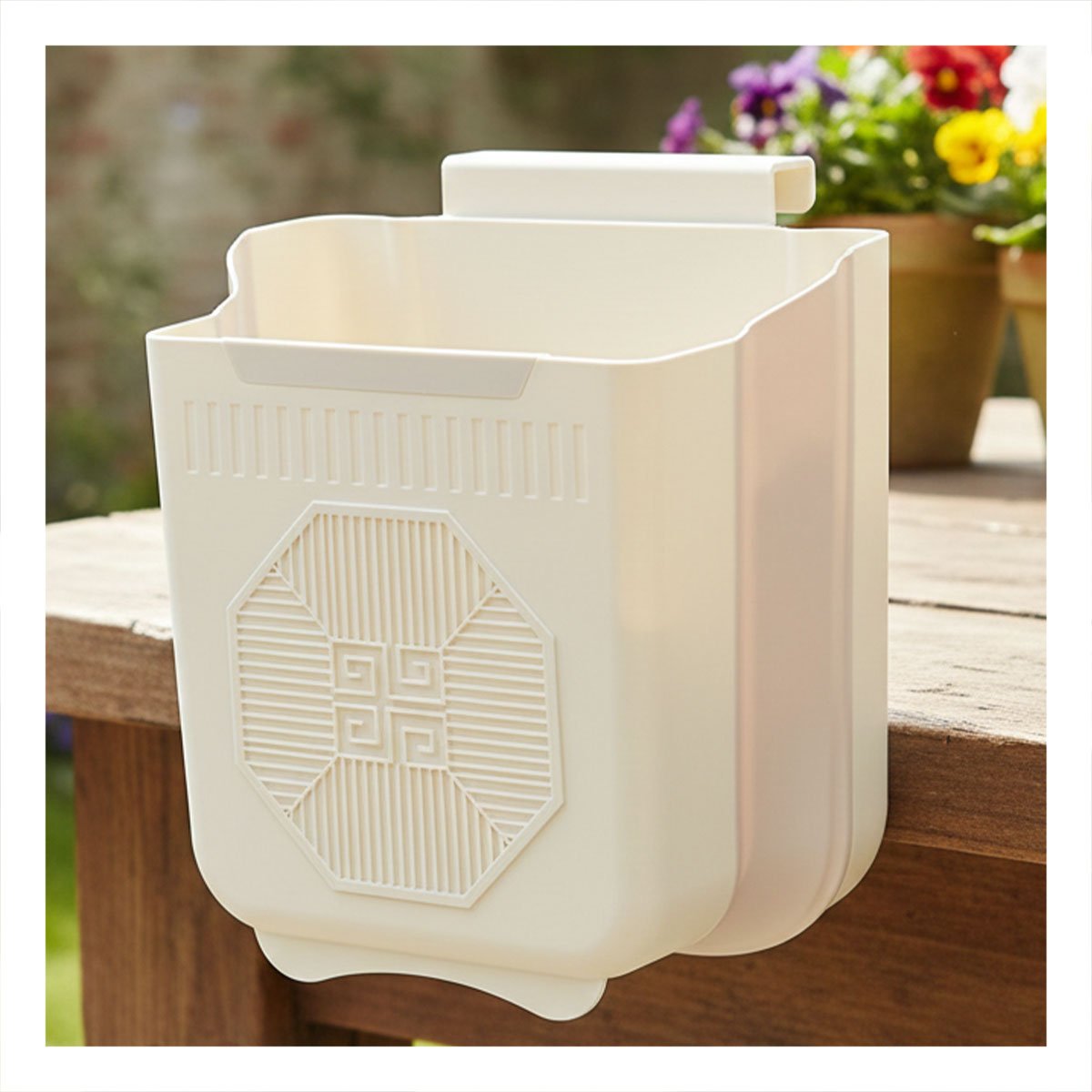 PACK12 TACHO PLEGABLE PUERTA 22X21X12CM PLOMO Y CREMA EN LAVADERO Y+PAPEL REGALO - 5