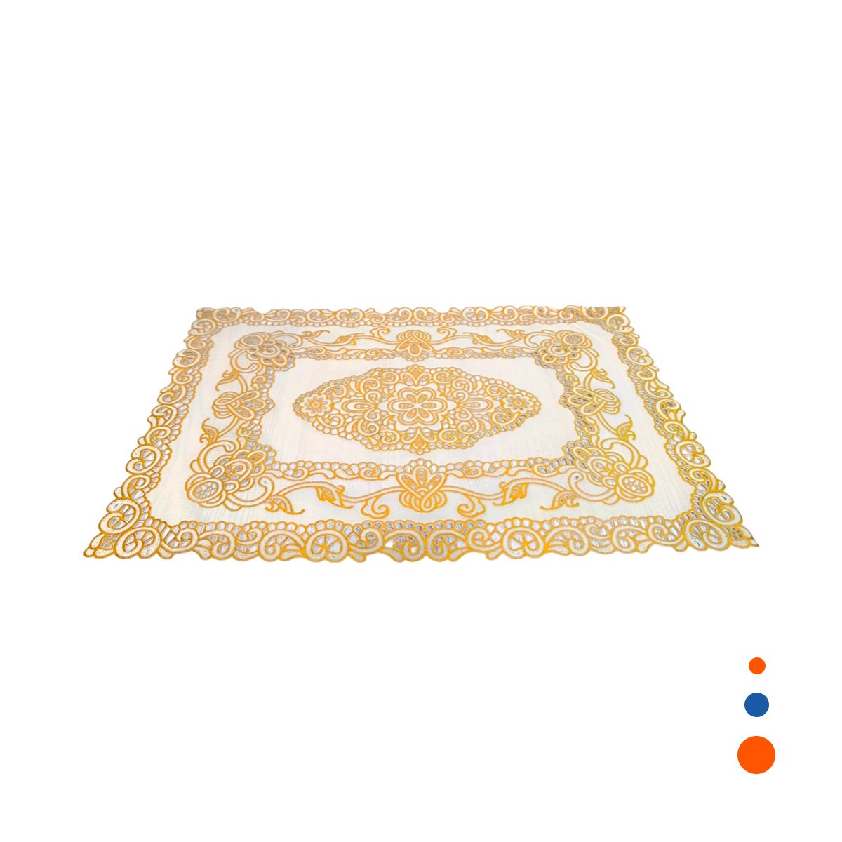 PACK6 PROTECTOR MODERNO DORADO CON DETALLE DE FLORES PARA HOGAR MODERNO Y+REGALO STICKER - 2
