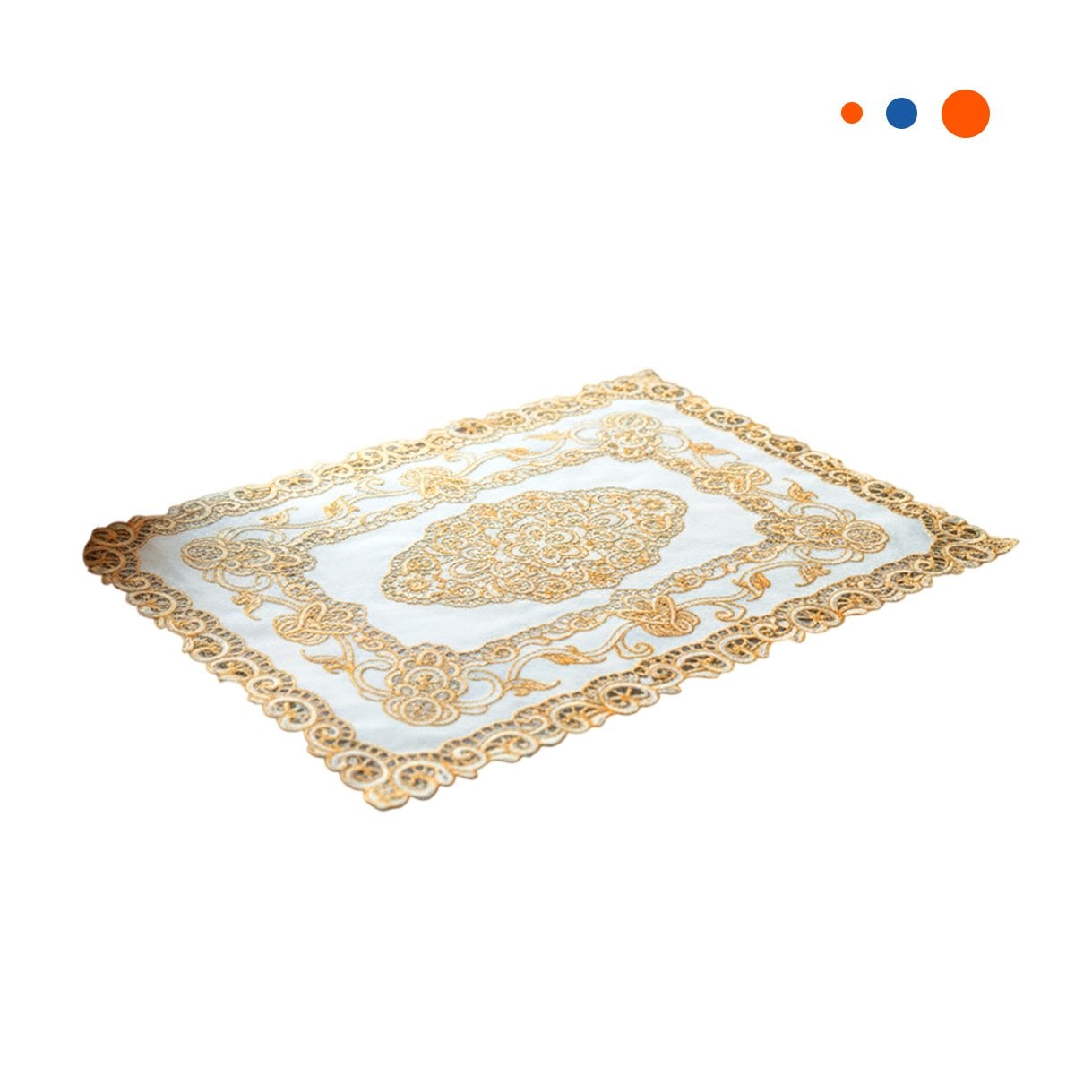 PACK12 TAPETE DECORATIVO DORADO CON ENCAJE FLORAL PARA HOGAR MODERNO Y+REGALO STICKER - 2