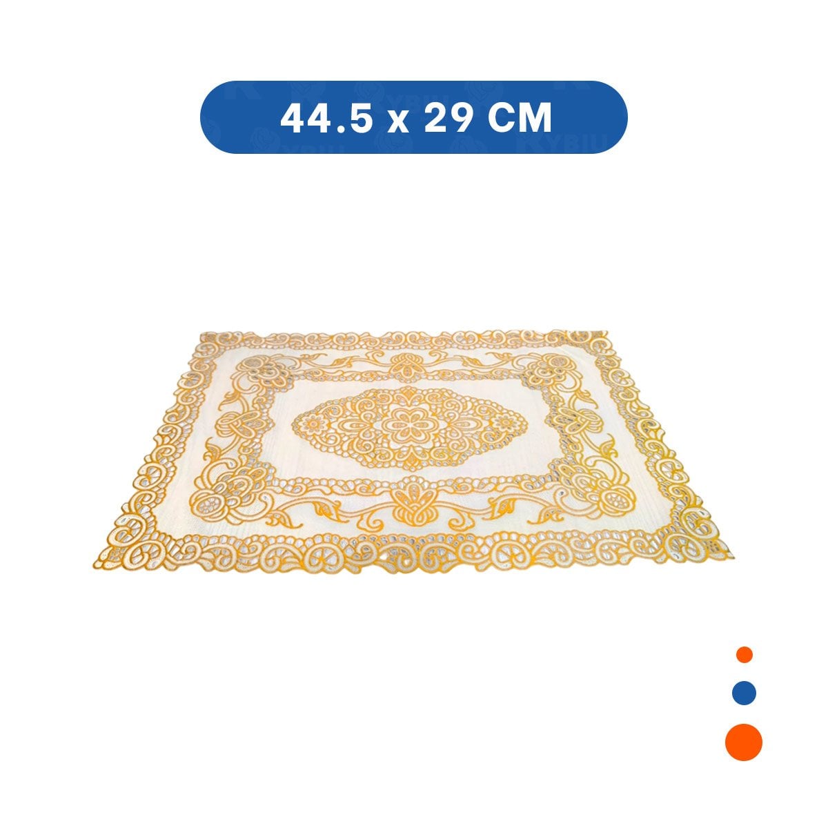PACK2 CUBIERTA ELEGANTE DORADO CON MOTIVO FLORAL PARA DECORACION NAVIDENA Y+REGALO STICKER - 4