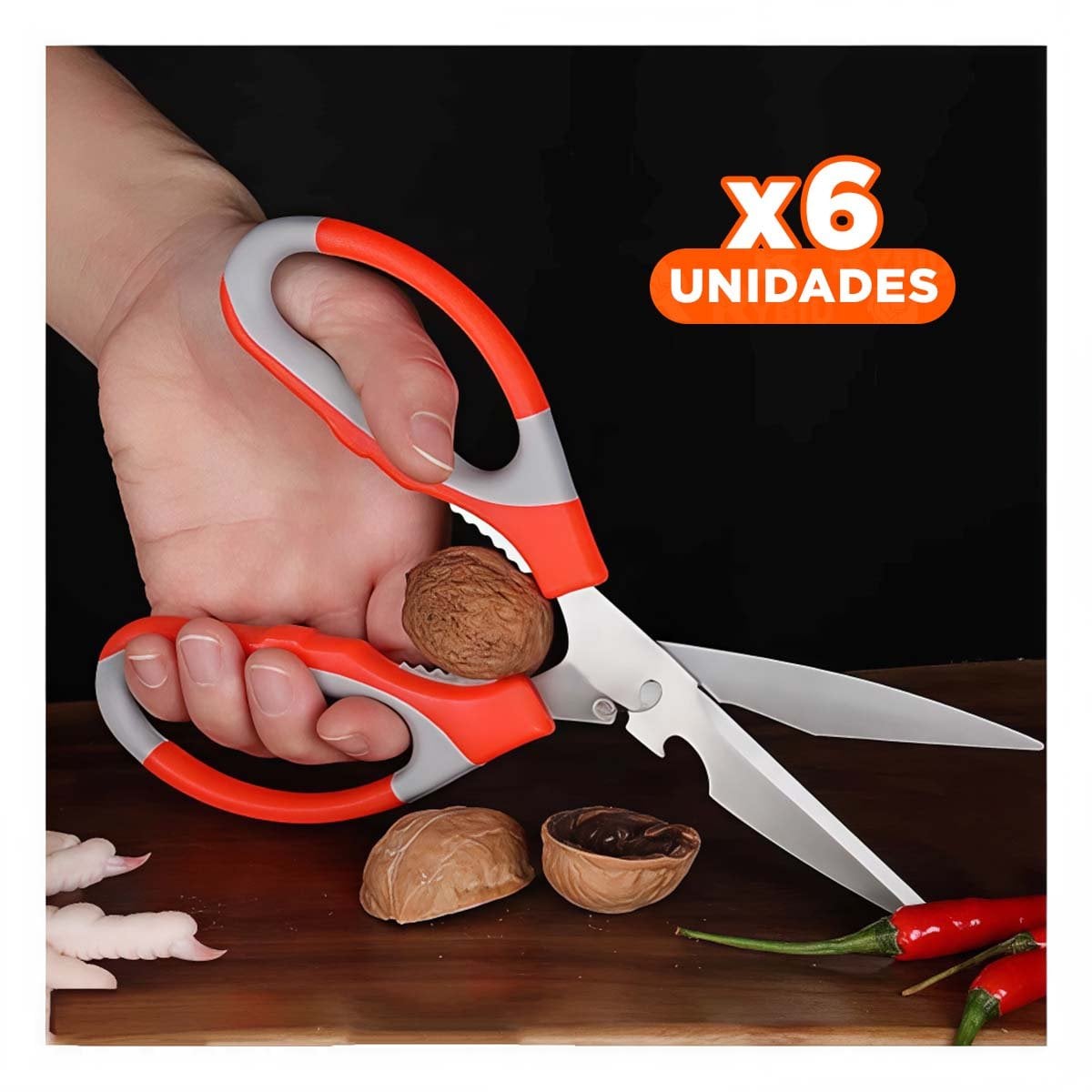 PACK12 PINZA MULTIFUNCIONAL COCINA 3 EN 1 CORTADOR ABRIDOR Y DESTAPADOR Y+REGALO STICKER - 1