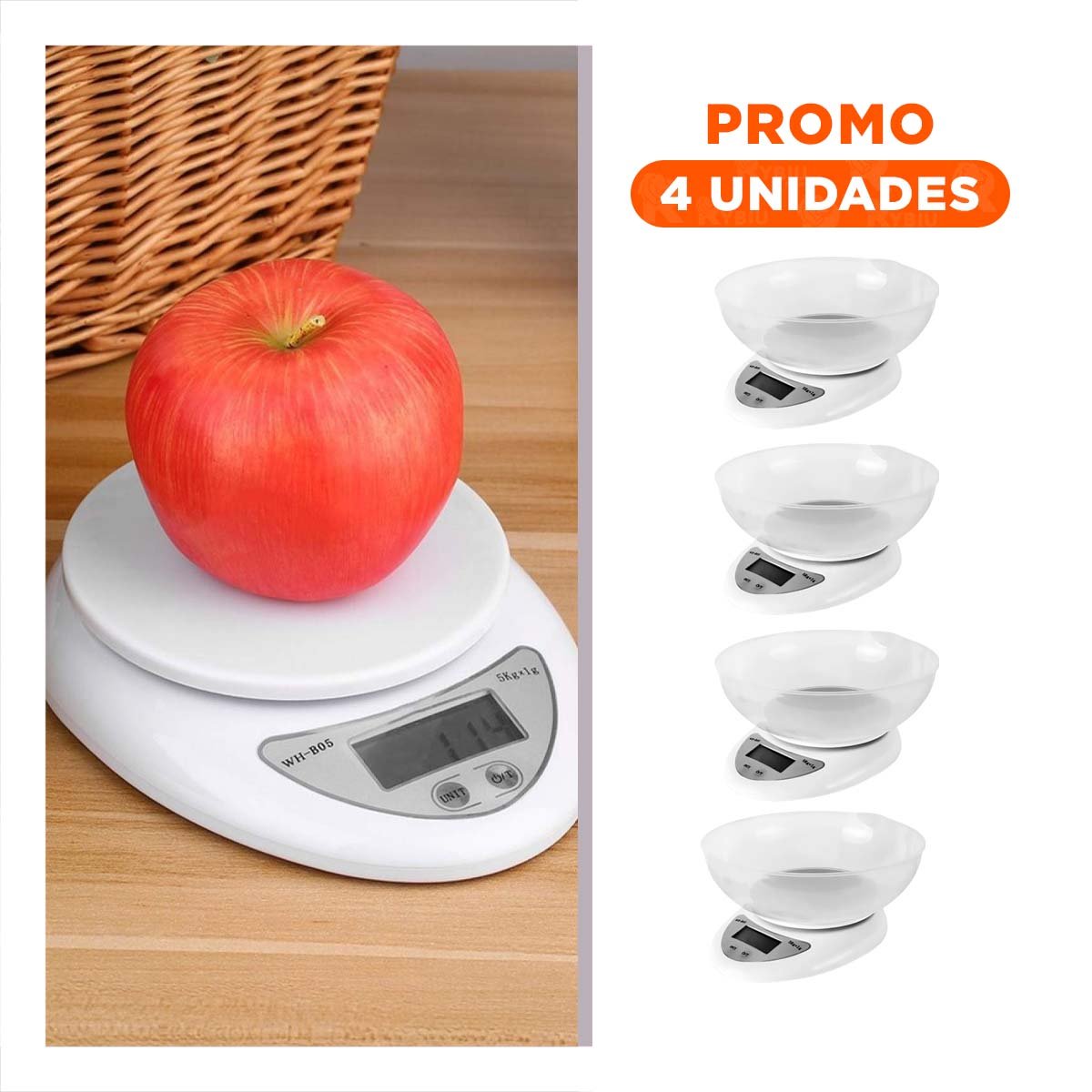 PACK4 EQUIPO DIGITAL DE COCINA ELECTRONICO MEDICION RAPIDA Y COMPACTA - 1