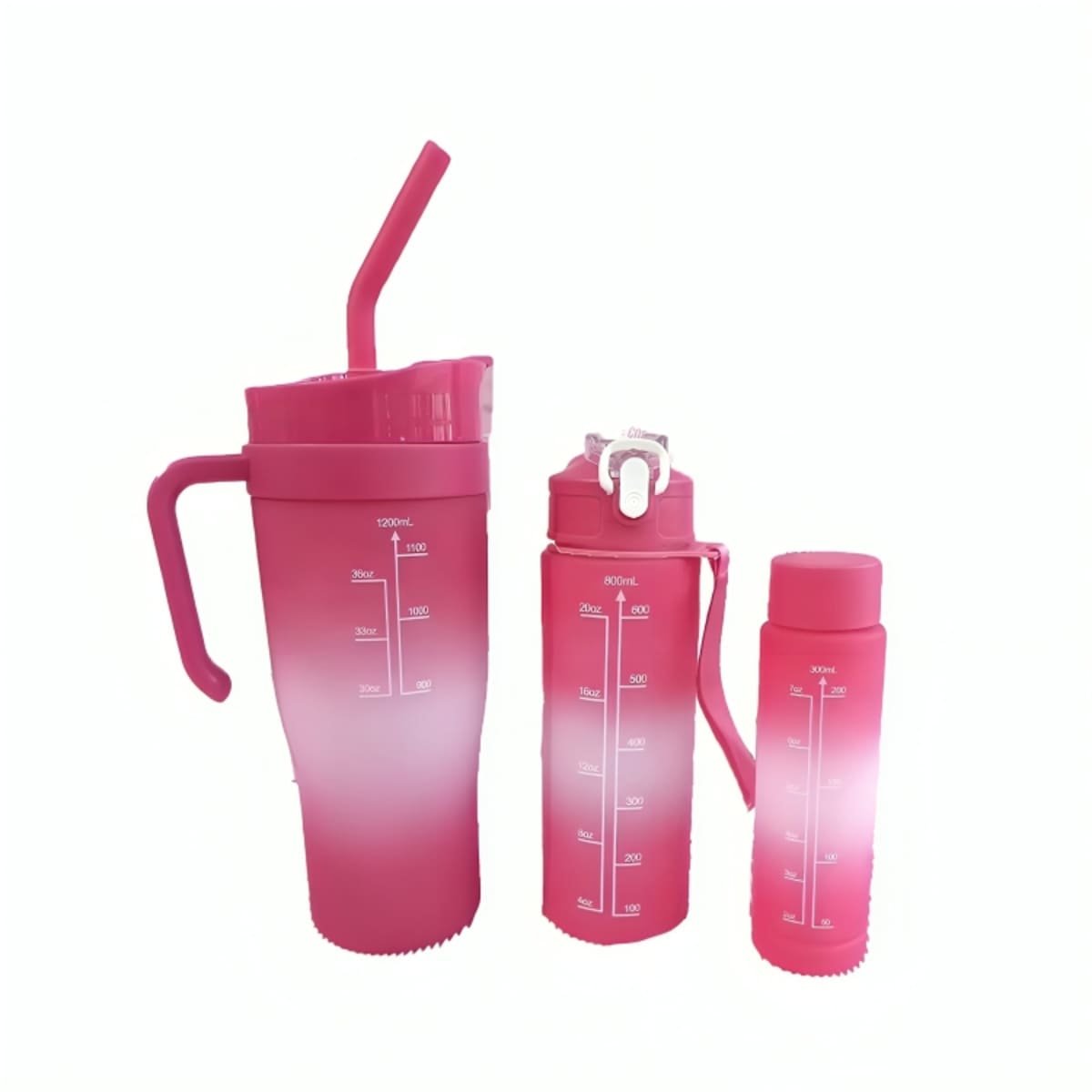 PACK6 EQUIPO TRIO TRICOLOR FUCSIA Y BLANCO CON STICKER 2D RAPIDO FACIL USO Y+REGALO STICKER - 2