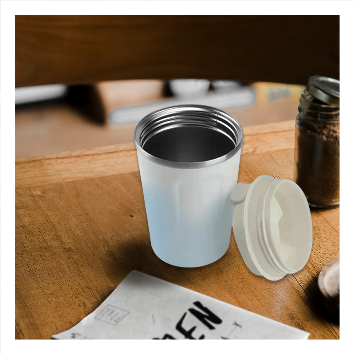 PACK2 RECIPIENTE DIGITAL 510ML ROSADO CON BLANCO MANTIENE BEBIDAS - 3