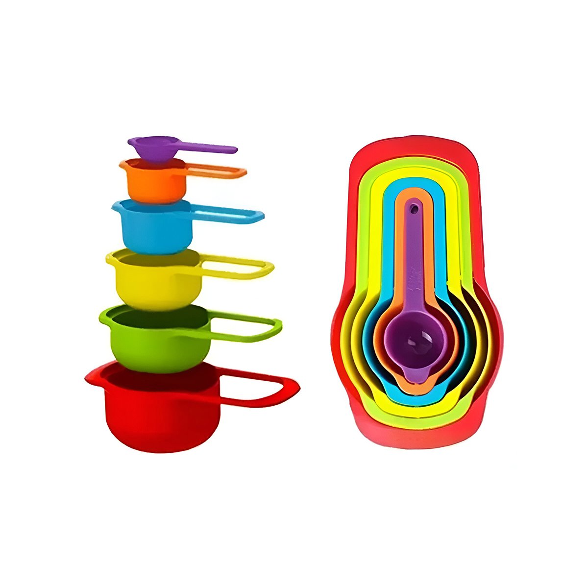 SET DE 6 TAZAS Y CUCHARAS MEDIDORAS MULTICOLOR COMPACTO FACIL DE USAR HOGAR Y+POST IT - 5