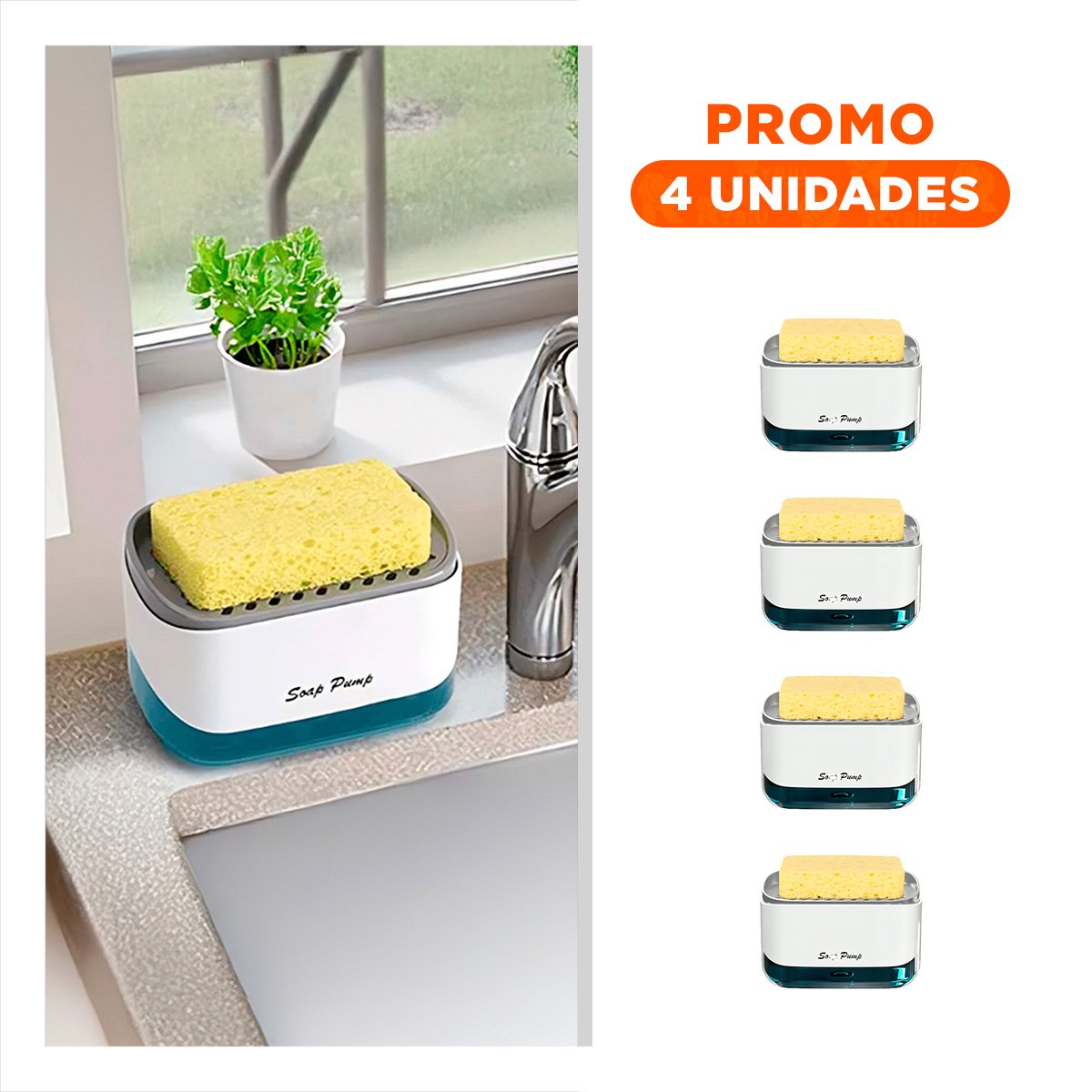 PACK4 KIT JABÓN LIQUIDO LAVAVAJILLA BLANCO FACIL LIMPIAR RAPIDO - 1