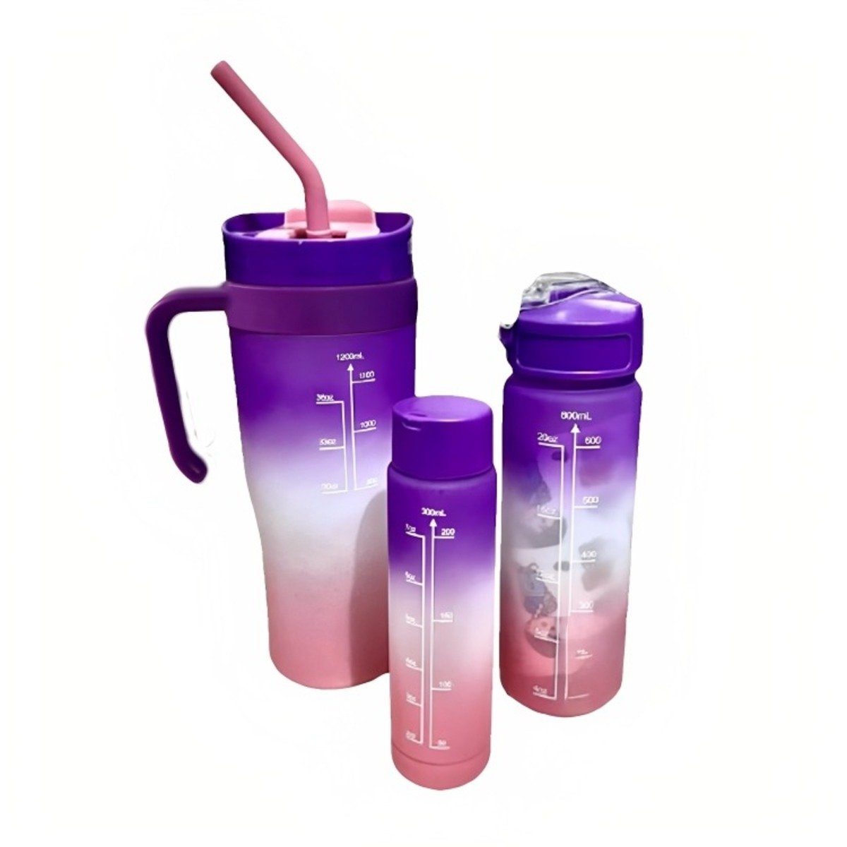 PACK6 EQUIPO TRIO TRICOLOR MORADO BLANCO ROSADO CON STICKER 2D RAPIDO Y+REGALO STICKER - 2