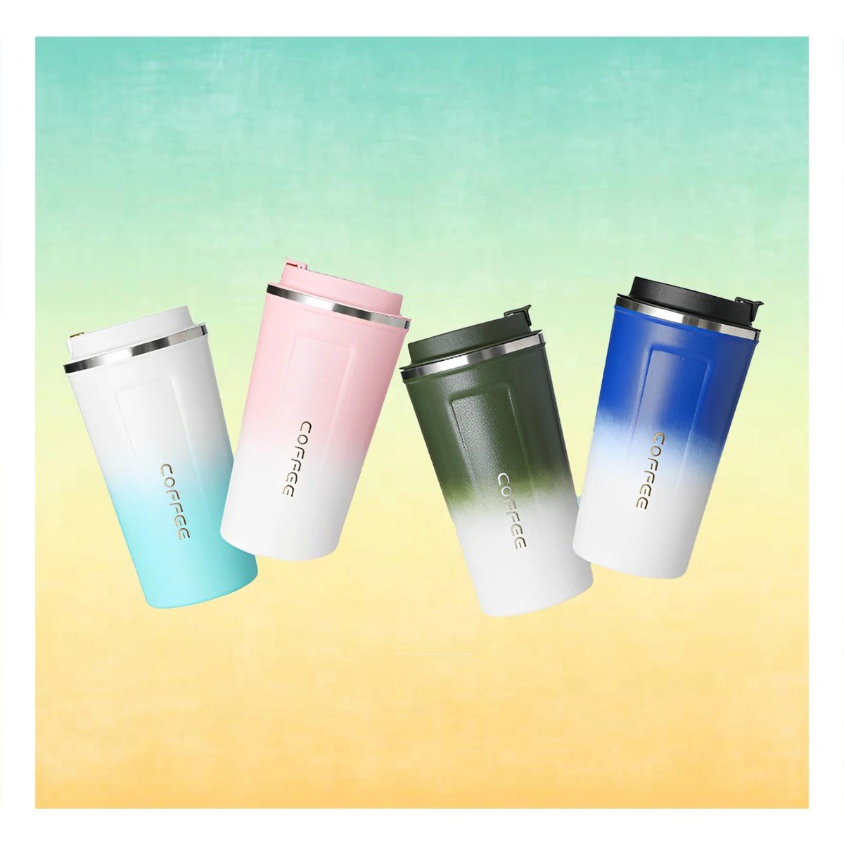PACK12 DISPOSITIVO DIGITAL 510ML ROSADO CON BLANCO MANTIENE BEBIDAS Y+REGALO STICKER - 3