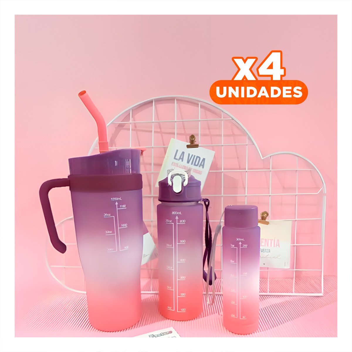 PACK4 EQUIPO TRIO TRICOLOR MORADO BLANCO ROSADO FACIL DE USAR Y PRACTICO Y+REGALO STICKER - 1